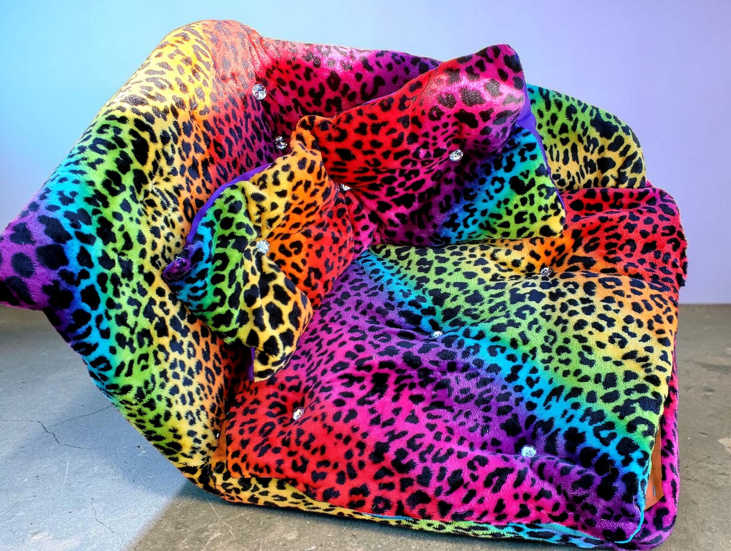 Pet Chaise Lounge, Rainbow Chaise Bed, Pet Chaise Bed, Dog Chaise, Cat Chaise Pet Furniture, Chaise furniture for pets