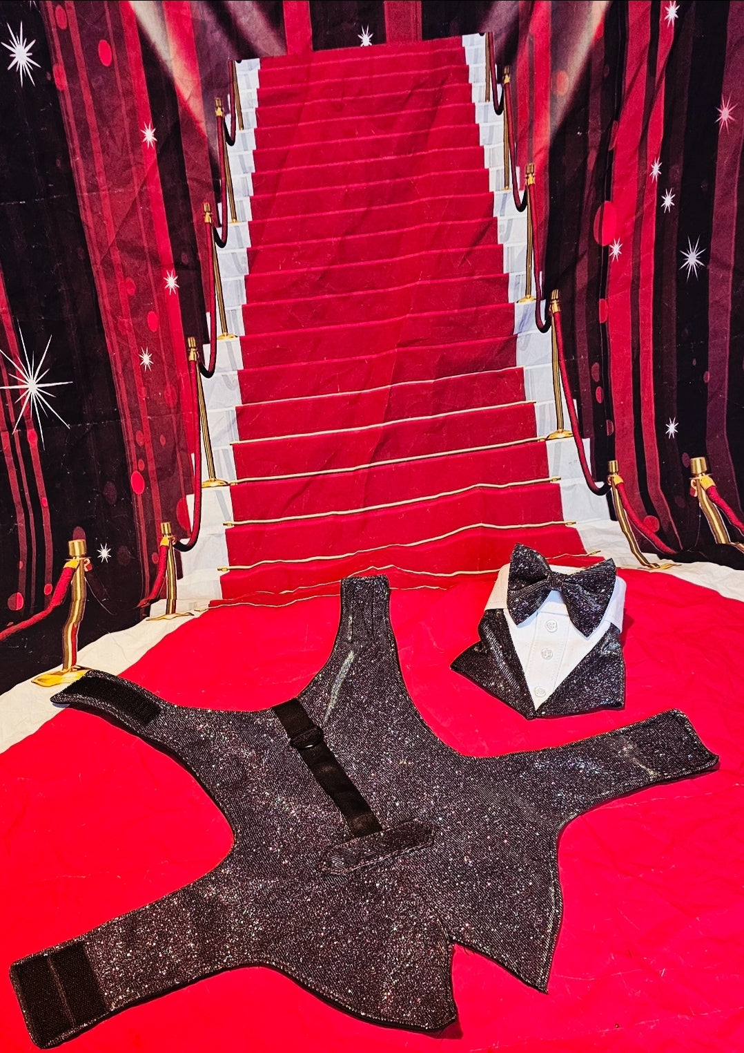 Glitter pet tuxedo, pet groomsman glitter tux, tuxedo for pets