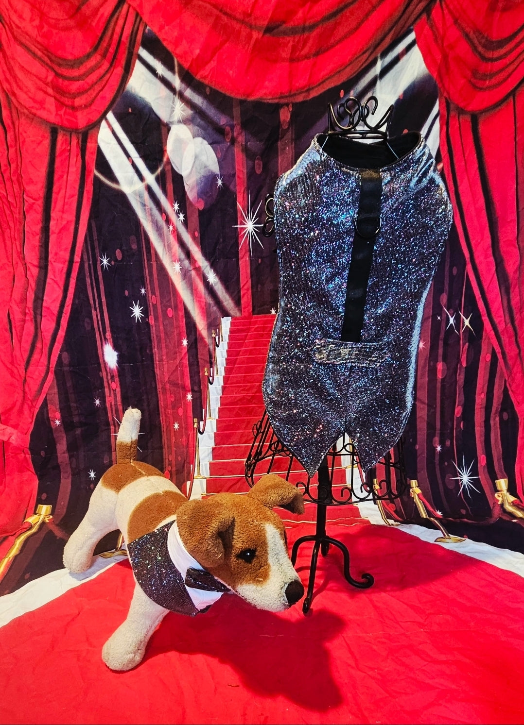Glitter pet tuxedo, pet groomsman glitter tux, tuxedo for pets