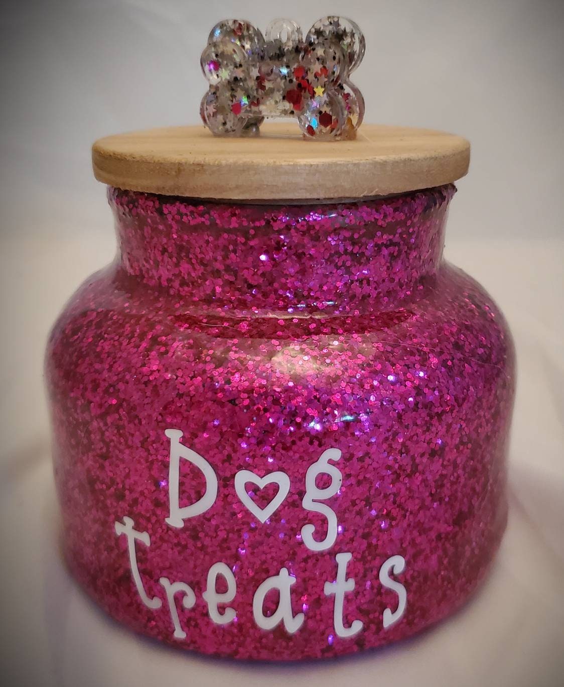 Glitter Treat Jar, Glitter dog treat jar, Glitter cat treat jar, Glitter epoxy treat jar