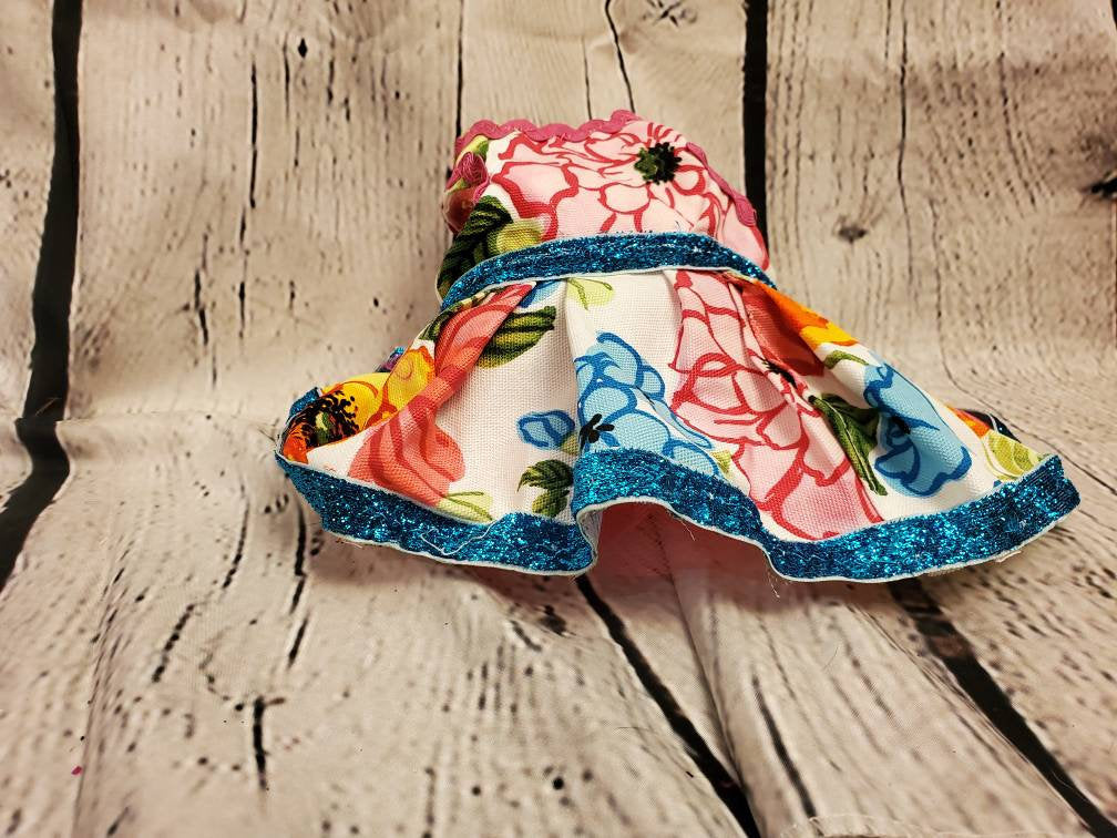 Flower dog dress, flower pet dress, flower cat dress, pet dresses, adjustable pet dress, colorful pet dress, cat dresses, dog dresses