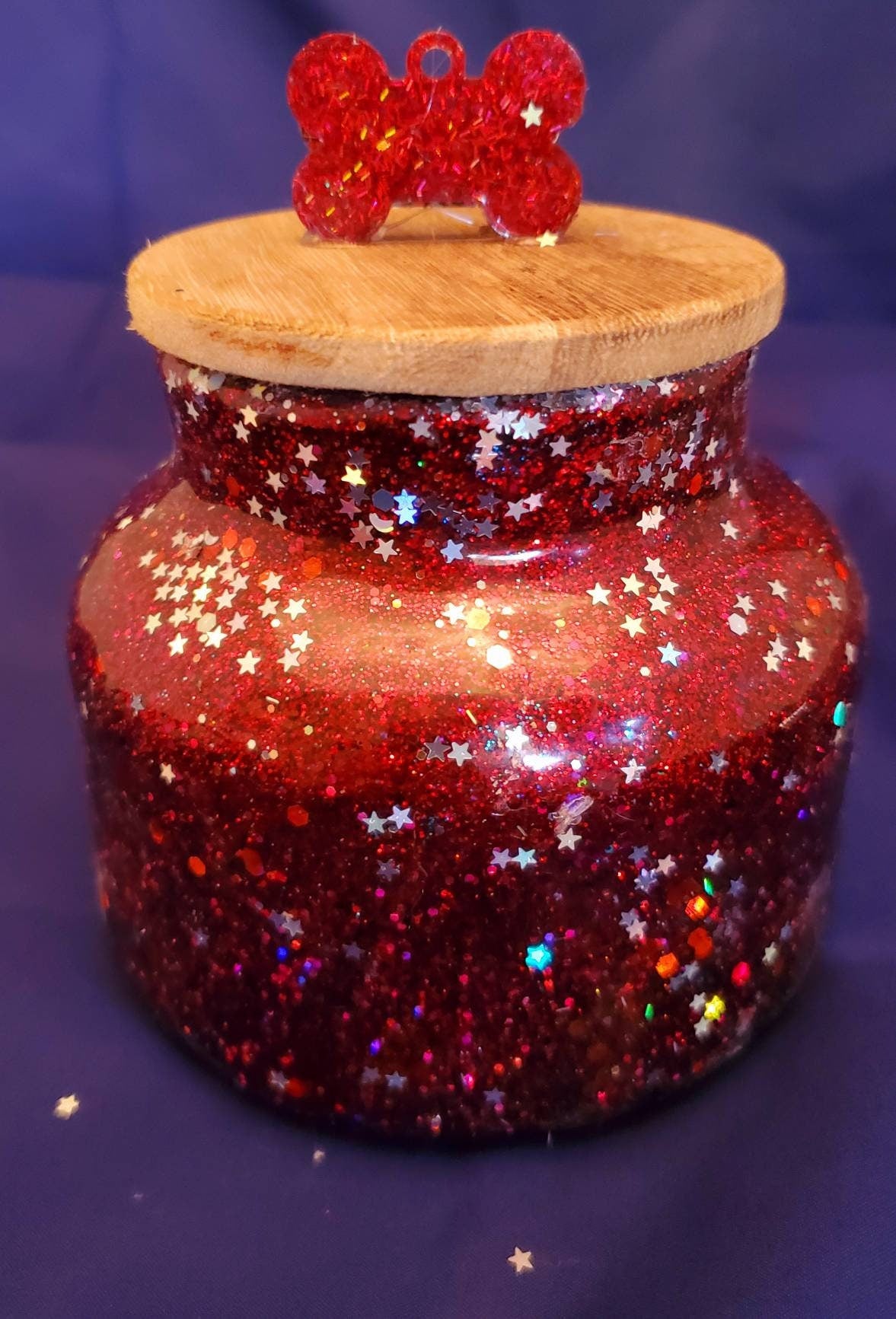 Glitter Treat Jar, Glitter dog treat jar, Glitter cat treat jar, Glitter epoxy treat jar