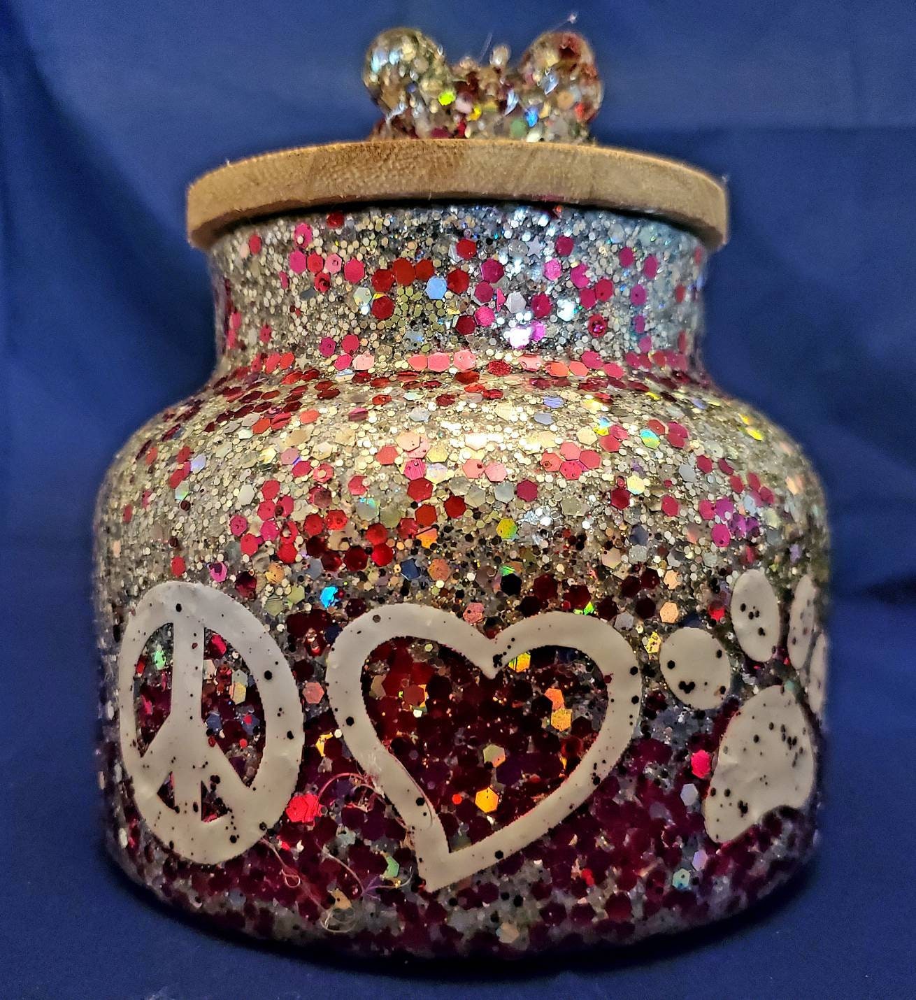 Glitter Treat Jar, Glitter dog treat jar, Glitter cat treat jar, Glitter epoxy treat jar