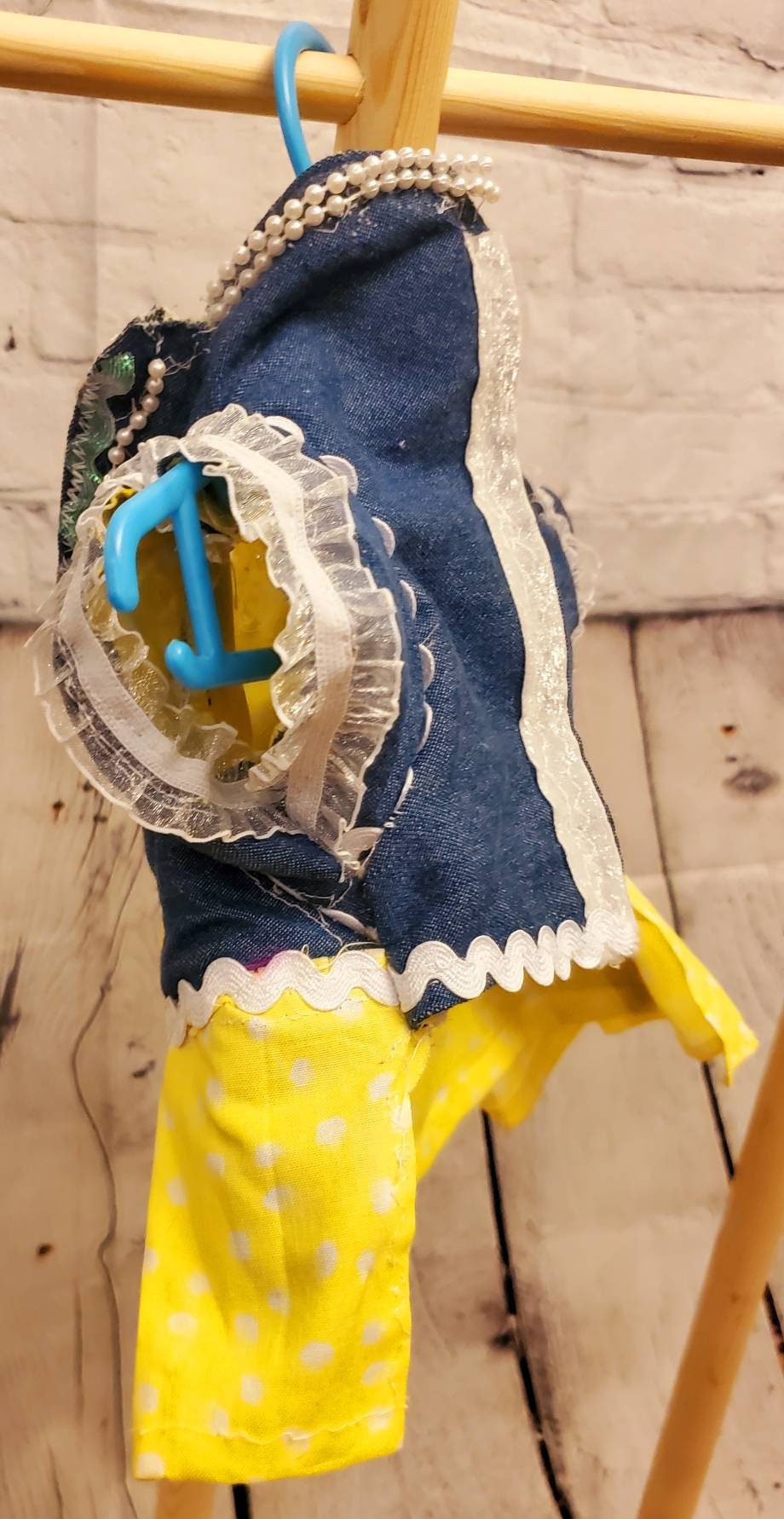 Blue Jean Pet dress, blue jean dog dress, blue jean cat dress, pet dress, pet dresses, dog dresses, cat dresses, polka Dot pet dress