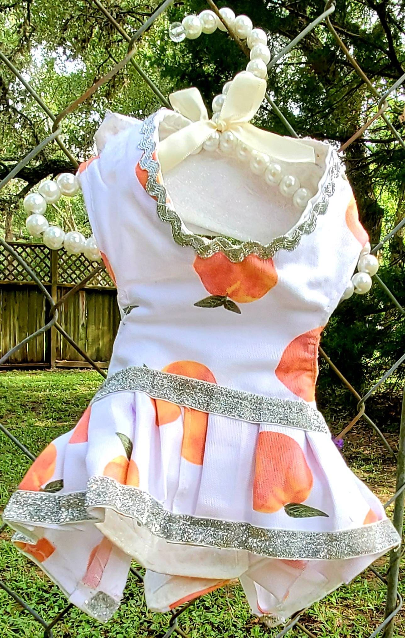 Peach Pet sundress, peach Pet dress, peach cat dress, peach dog dress, peach cat dress, peach dog dress, pet dresses, peaches pet dress