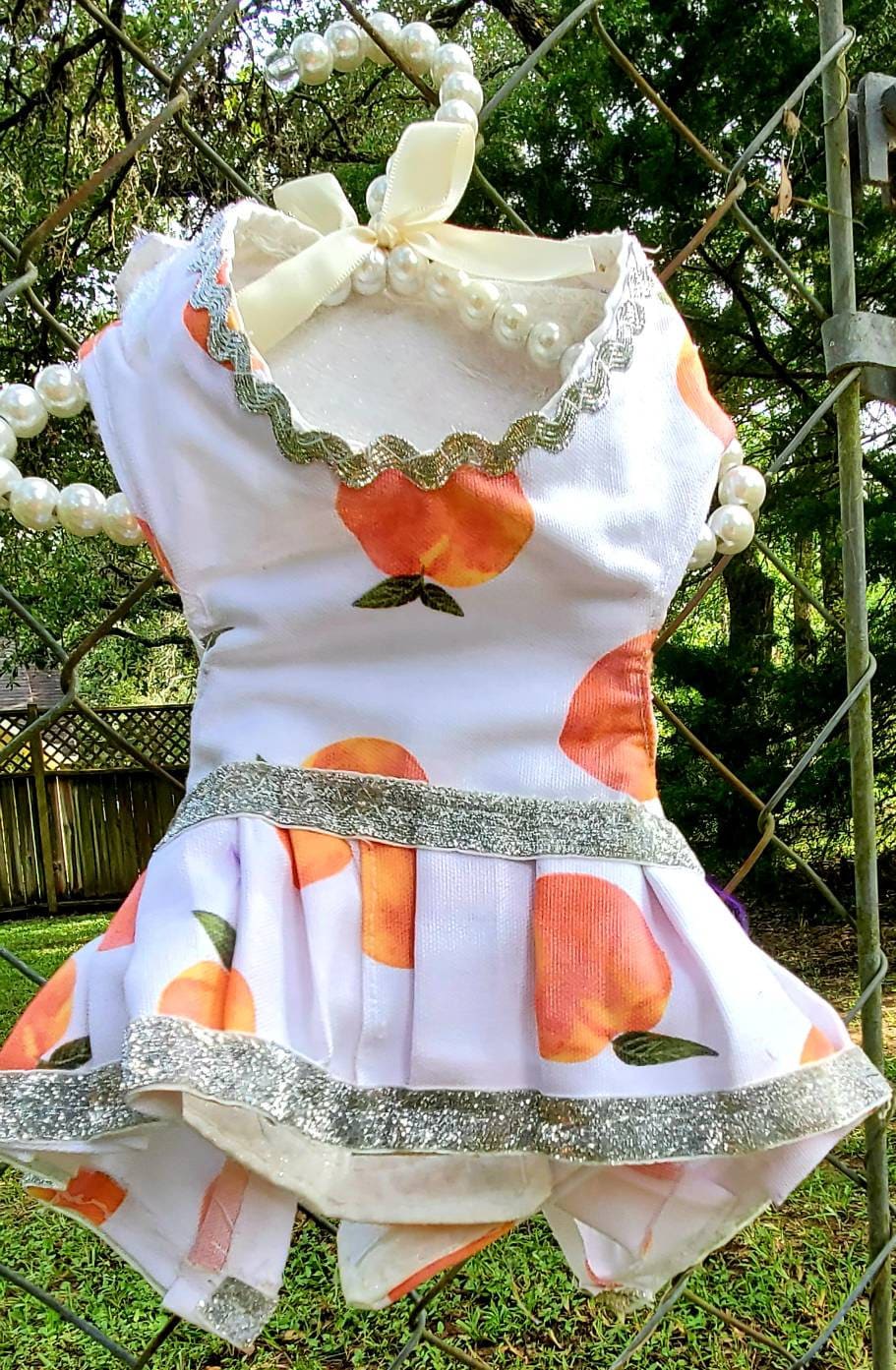Peach Pet sundress, peach Pet dress, peach cat dress, peach dog dress, peach cat dress, peach dog dress, pet dresses, peaches pet dress