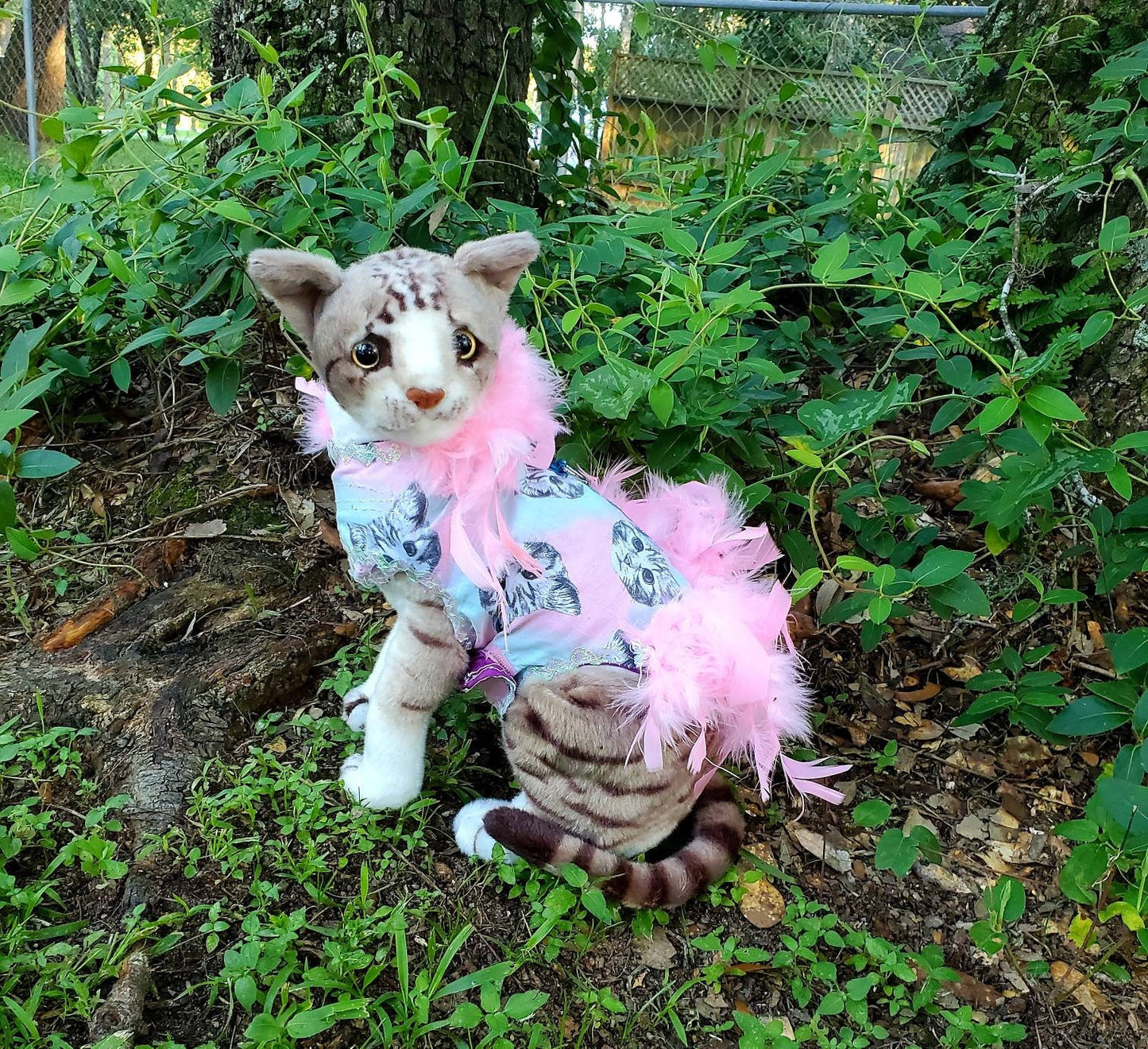 Cat Harness, Cat print shirt, Cat dress, cat feather harness, cat feather dress, pet harness, cat clothing, pet dress, dog harness