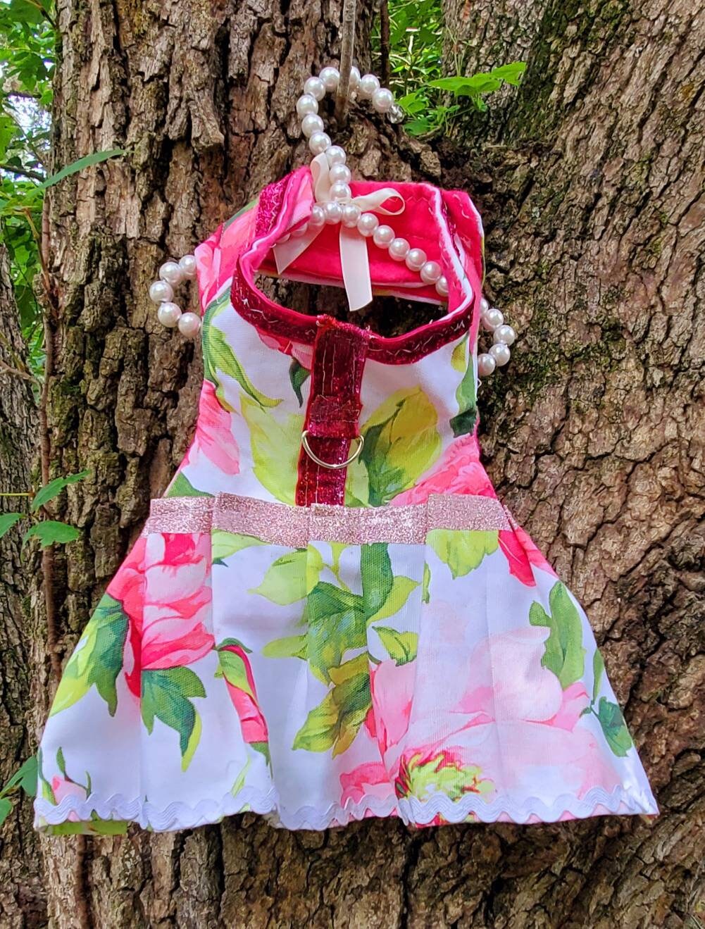 Rose Pet dress, flower Pet dress, rose cat dress, rose dog dress, flower cat dress, flower dog dress, pet dresses, sequin pet dress