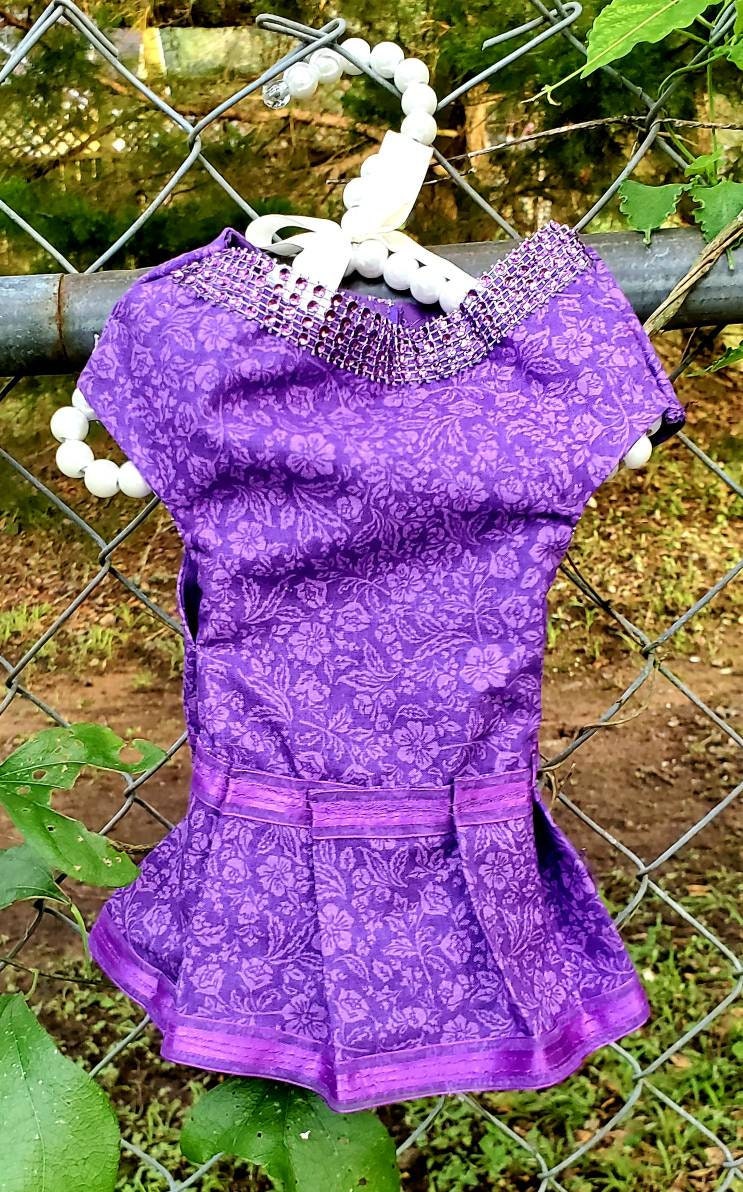 Purple pet dress, Purple dog dress, Purple cat dress, Purple flower Pet dress, Purple flower cat dresses, Purple flower dog dresses,