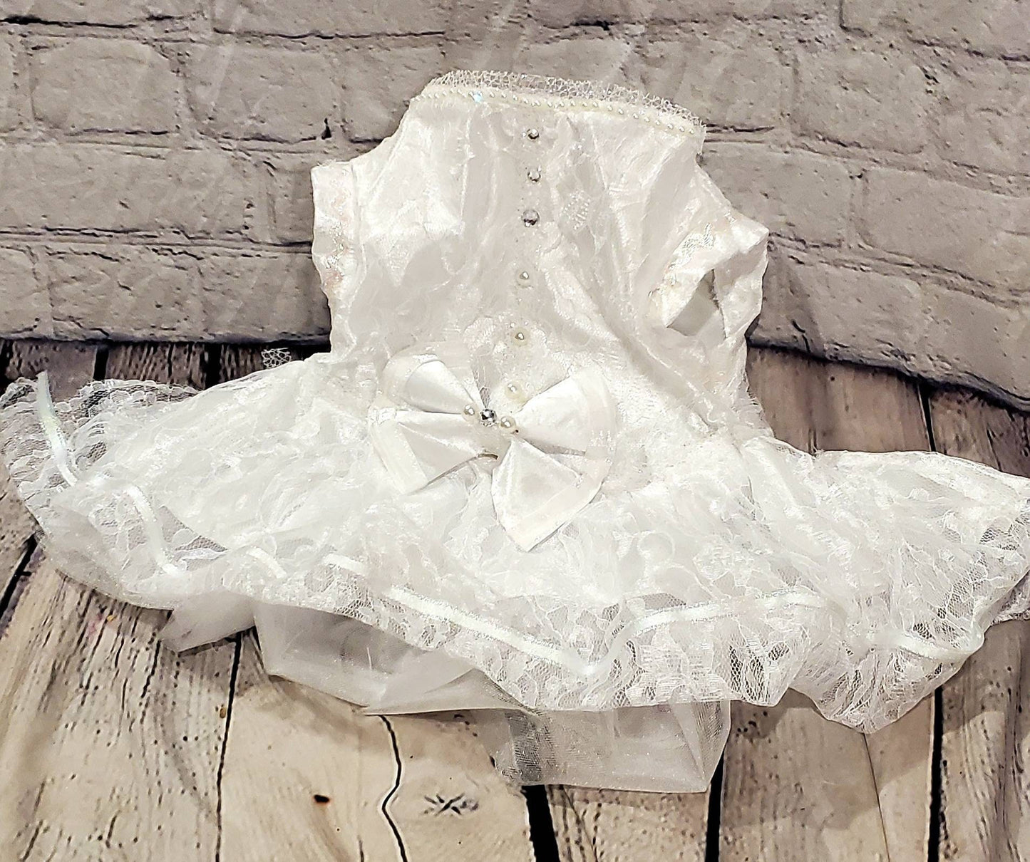 Flower dog dress, flower cat dress, flower Pet dress, wedding pet dress, wedding dress for pets, wedding costume, white lace pet dress
