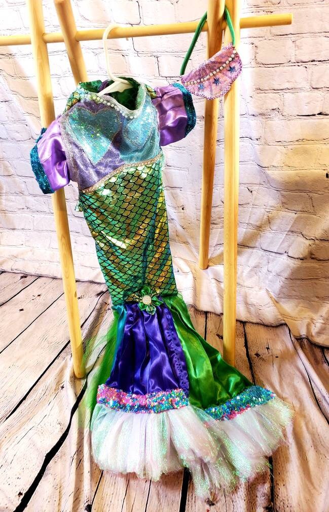 Mermaid Pet Costume, Pet Mermaid Costume, Little Mermaid Pet Costume, Mermaid dog Costume, Mermaid cat Costume, Halloween Pet costume
