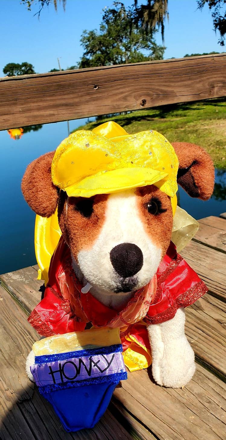 Pooh dog Costume Dress, Pooh Pet Dress, Pooh Cat dress, Winnie the pooh Pet Costume, Winnie the Pooh Pet Halloween costume, Female Pooh