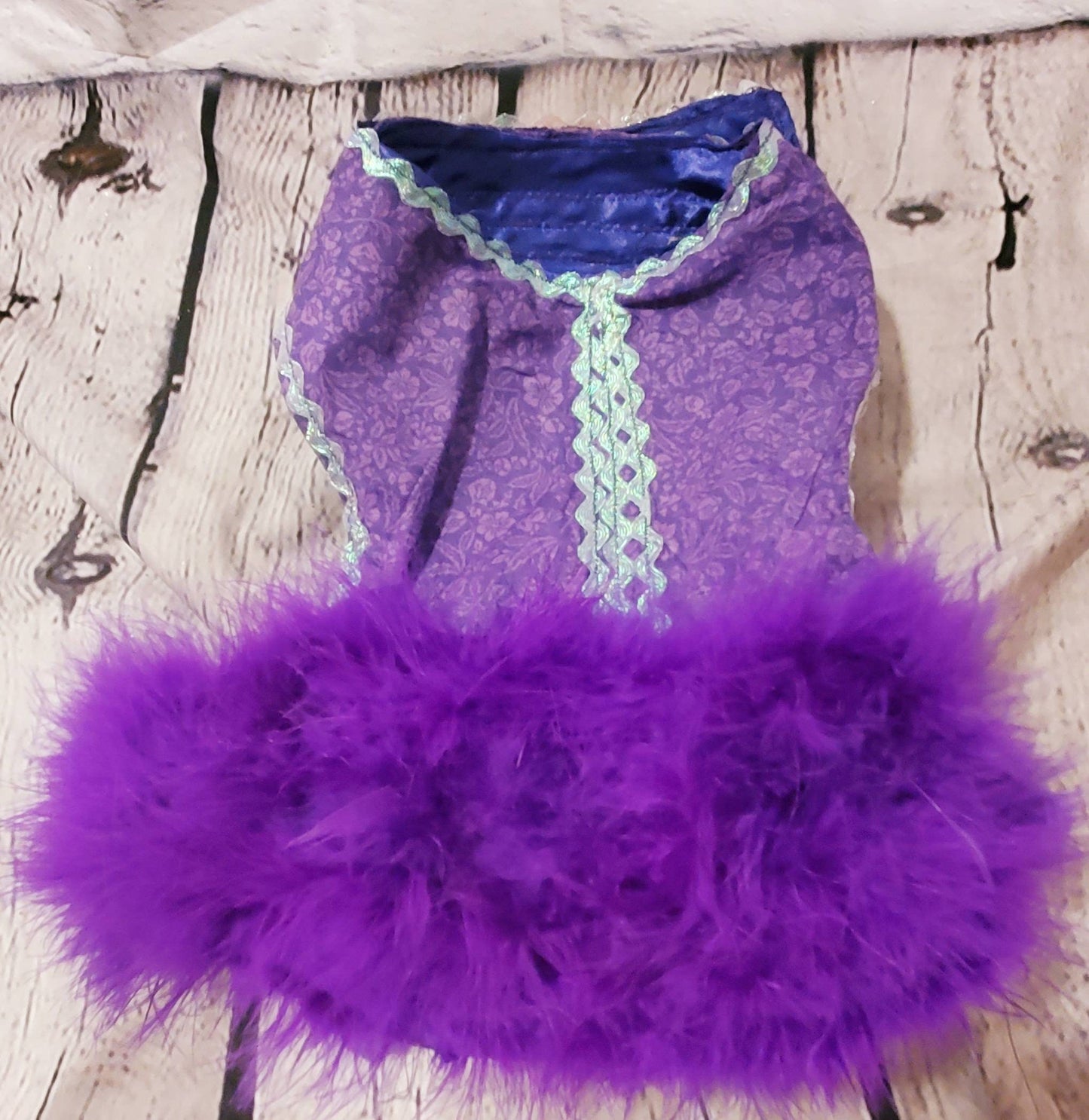 Feather Pet dress, fun pet dress, feather cat dress, cherry cat dress, feather dog dress, cherry dog dress, cherry pet dress, purple feather