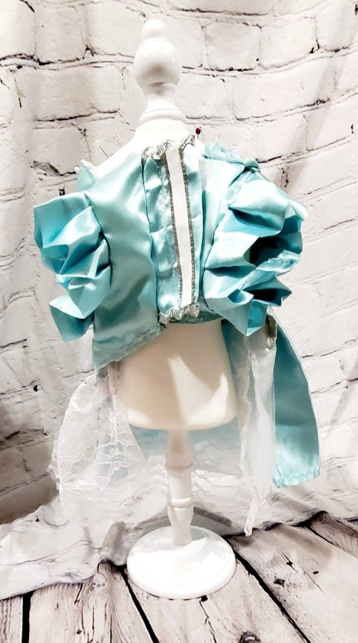 Custom Tiffany blue pet dress, satin pet dress, wedding pet dress, dog dress, cat dress, classy pet dress, wedding pet party, custom dog
