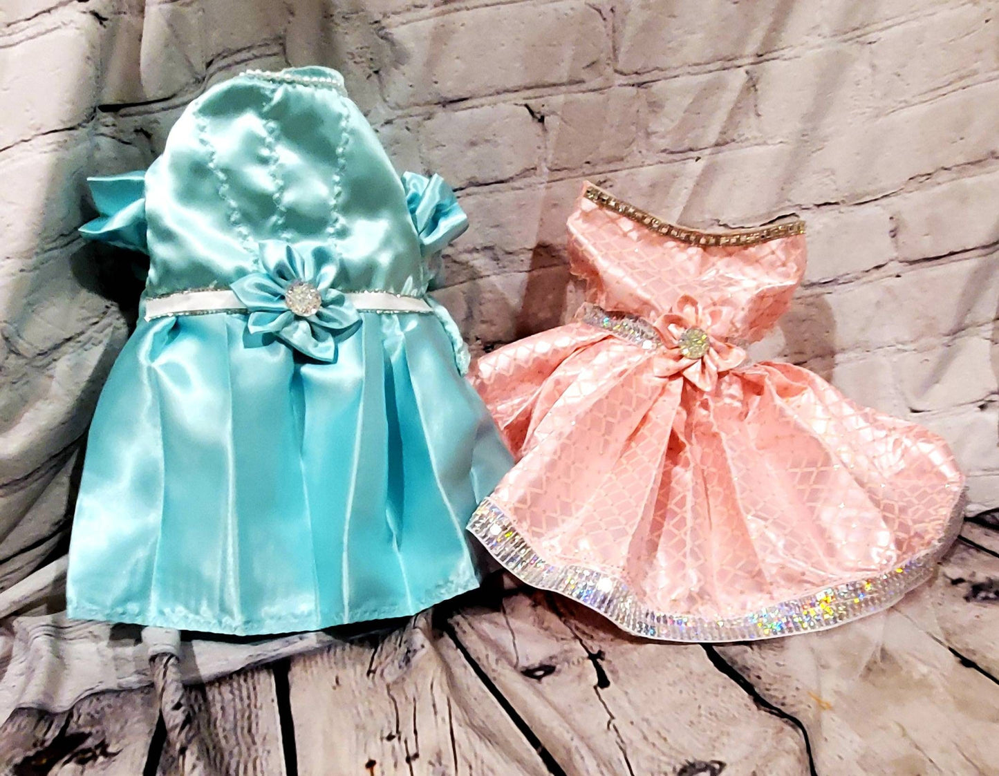 Custom Tiffany blue pet dress, satin pet dress, wedding pet dress, dog dress, cat dress, classy pet dress, wedding pet party, custom dog