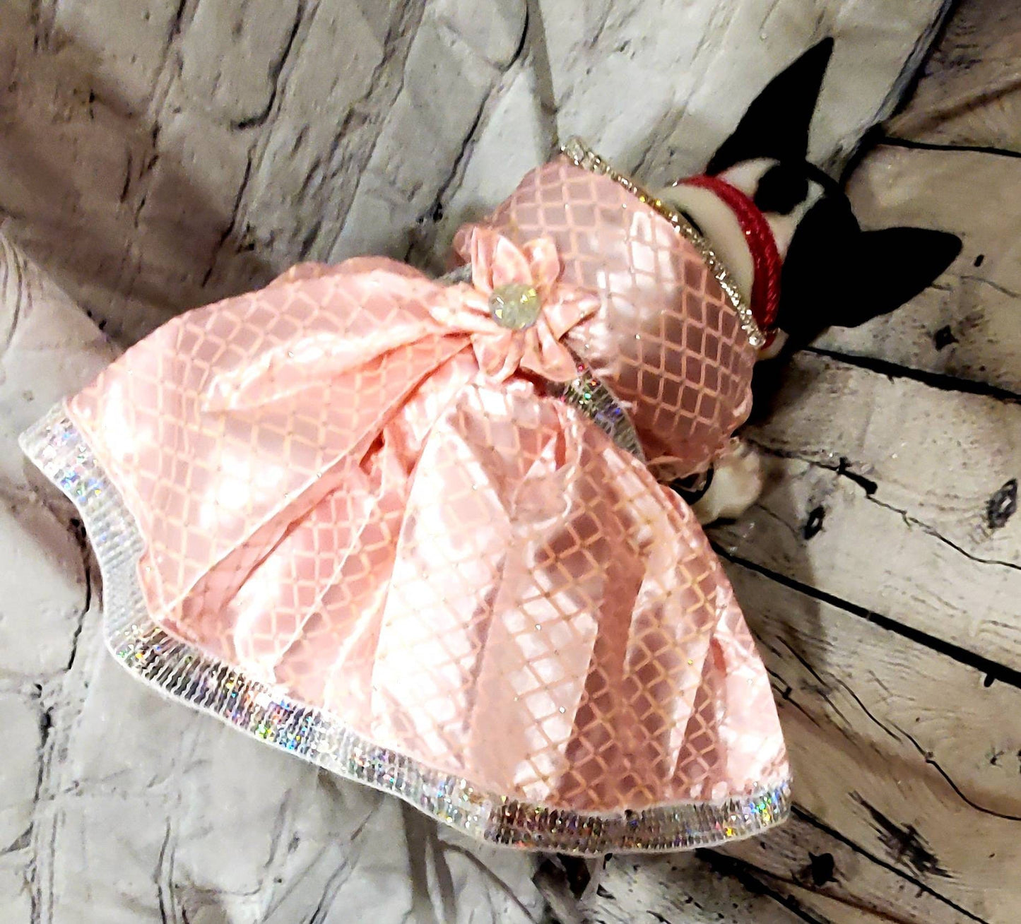 Custom Satin Pink Pet wedding dress pet wedding party dress princess pet dress, classy pet dress, classy dog dress, cat pet dres dog wedding