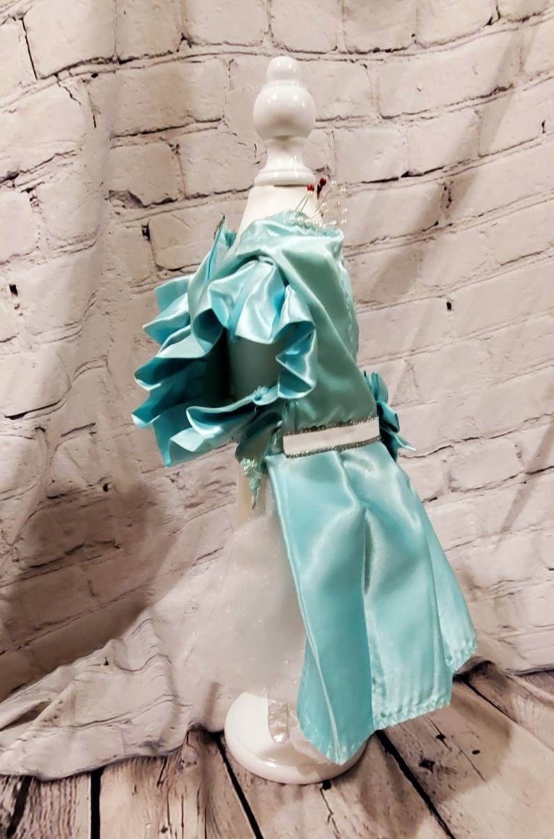 Custom Tiffany blue pet dress, satin pet dress, wedding pet dress, dog dress, cat dress, classy pet dress, wedding pet party, custom dog
