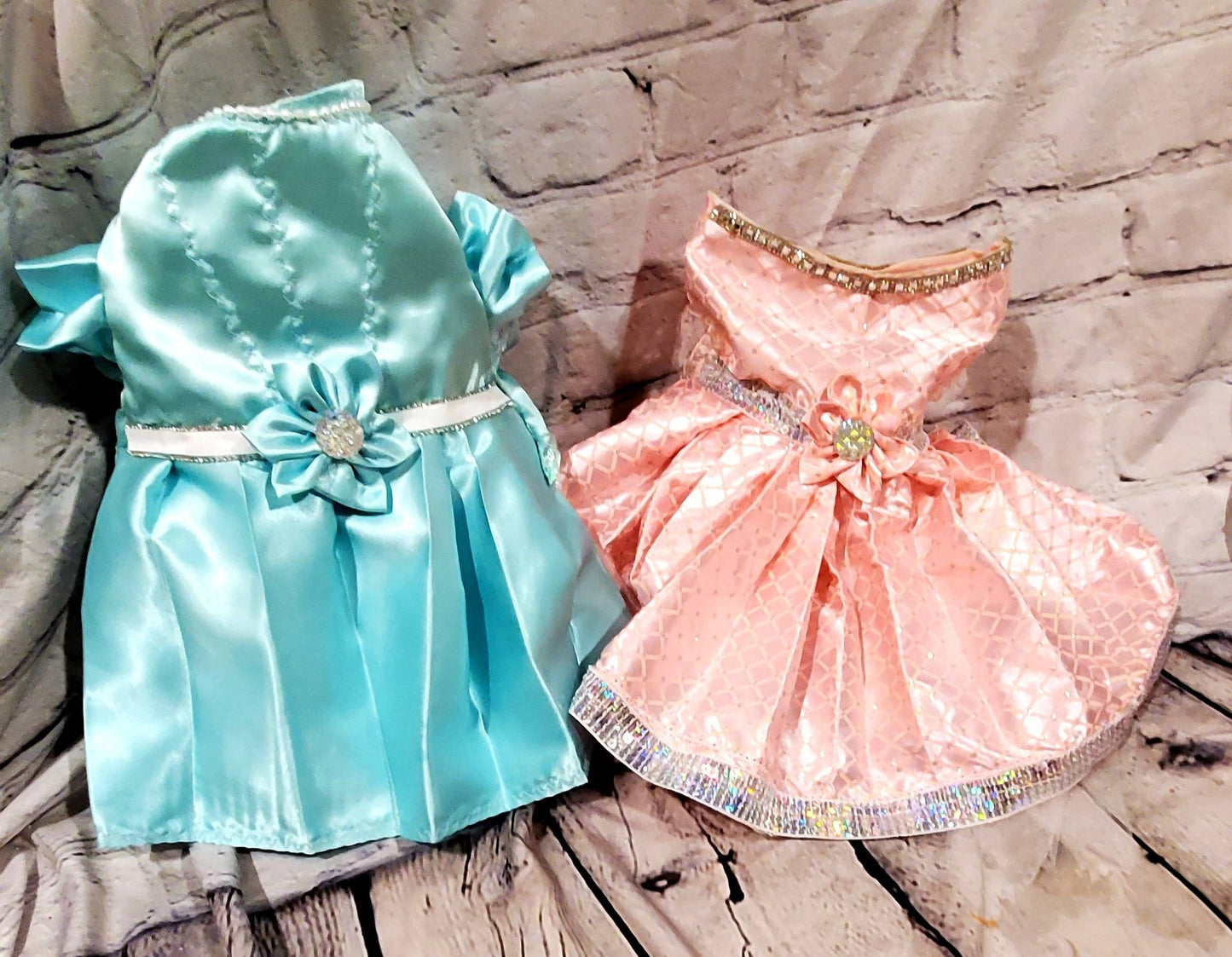Custom Tiffany blue pet dress, satin pet dress, wedding pet dress, dog dress, cat dress, classy pet dress, wedding pet party, custom dog