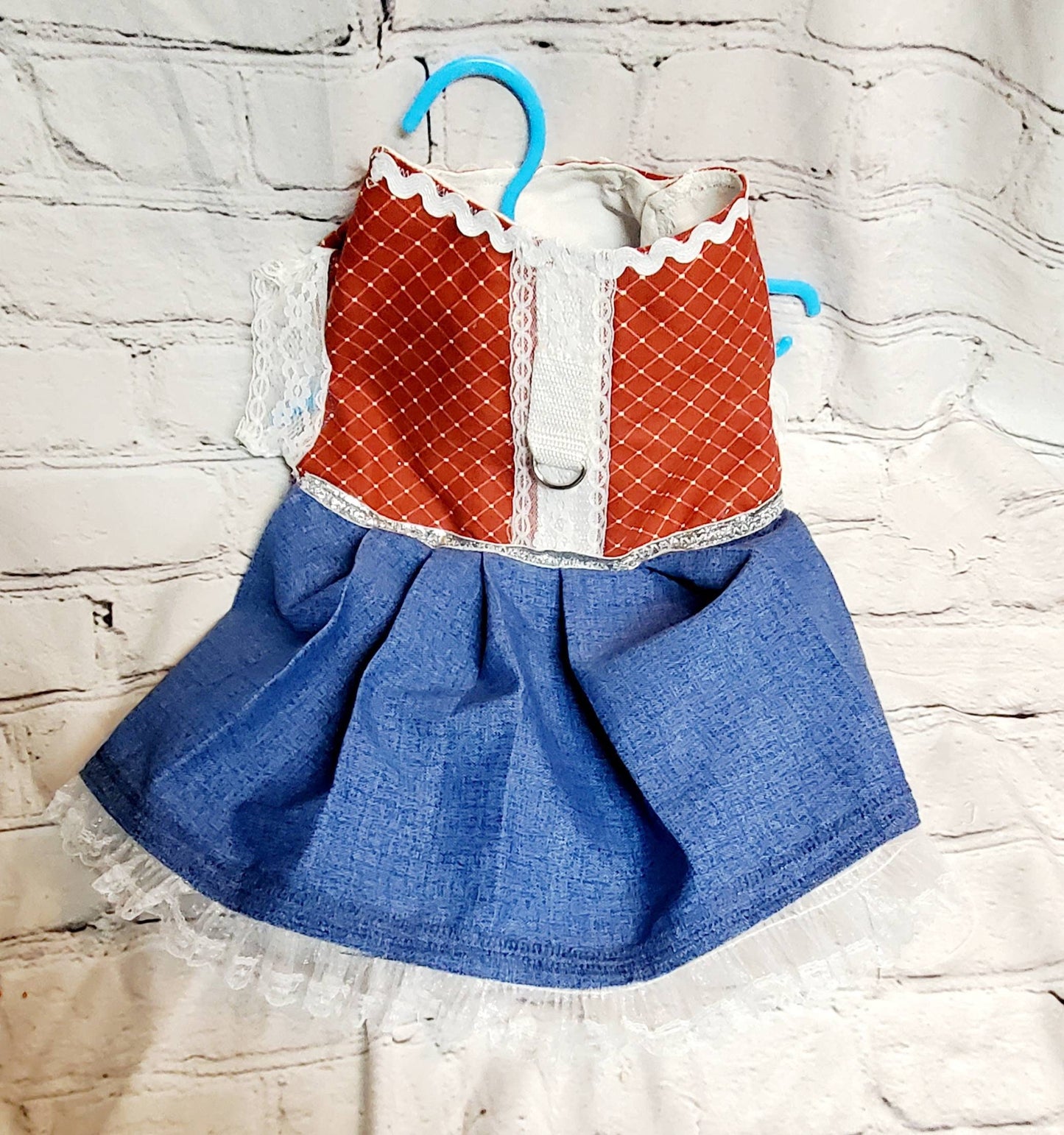 Pet harness dress, harness with skirt, female pet harness, cat harness, dog harness, pet dress with d ring, dress harness, dog harness dress