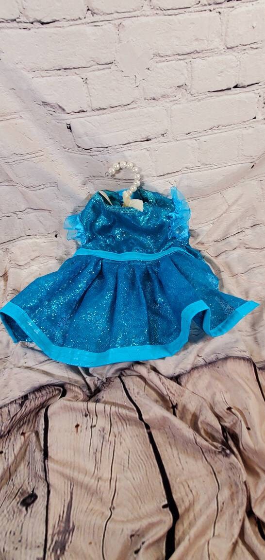 Mermaid blue pet dress, Mermaid dog dress, Irradescent per dress, glitter Pet dress, Cat dress, Dog dress, dress for pets, special occasion