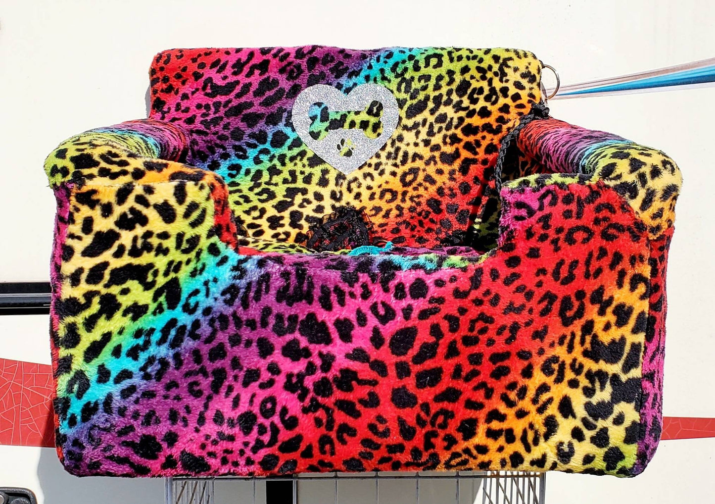 Rainbow Leopard Booster Car Pet Seat,booster pet seat,dog booster pet seat,dog car seat,cat seat,booster seat