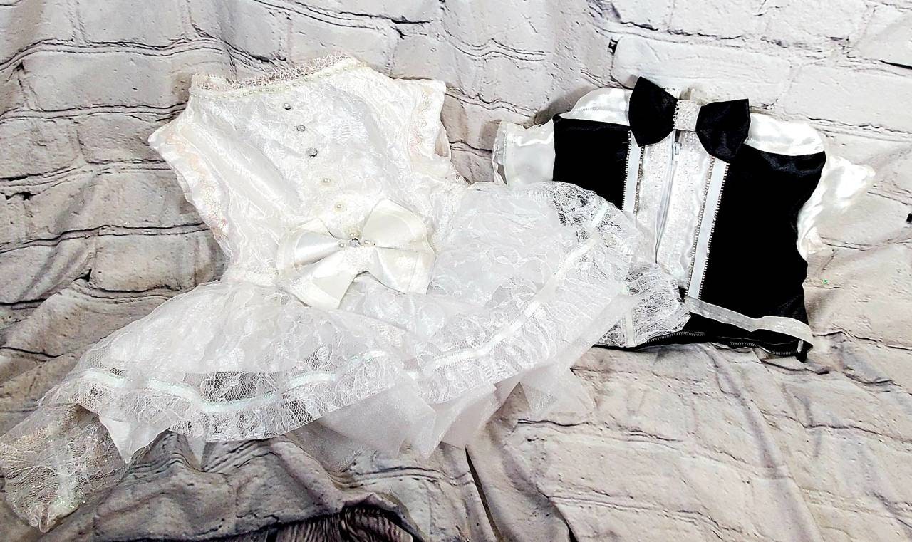 Flower dog dress, flower cat dress, flower Pet dress, wedding pet dress, wedding dress for pets, wedding costume, white lace pet dress