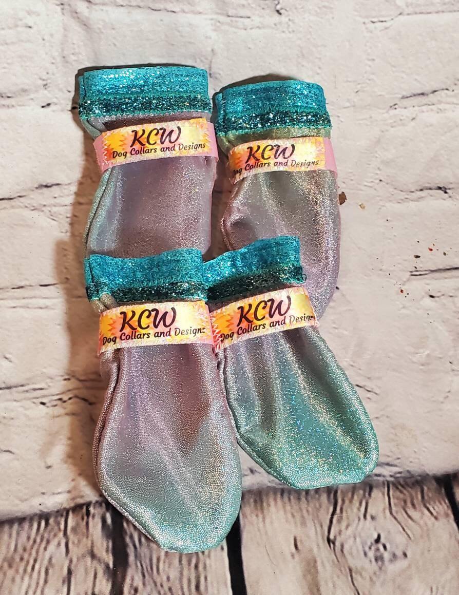 Glitter pet Booties, Dog booties, irradescent shimmer booties, dog shoes, cat booties, pet shoes, cat shoes, glitter dog booties, glitter pet shoes