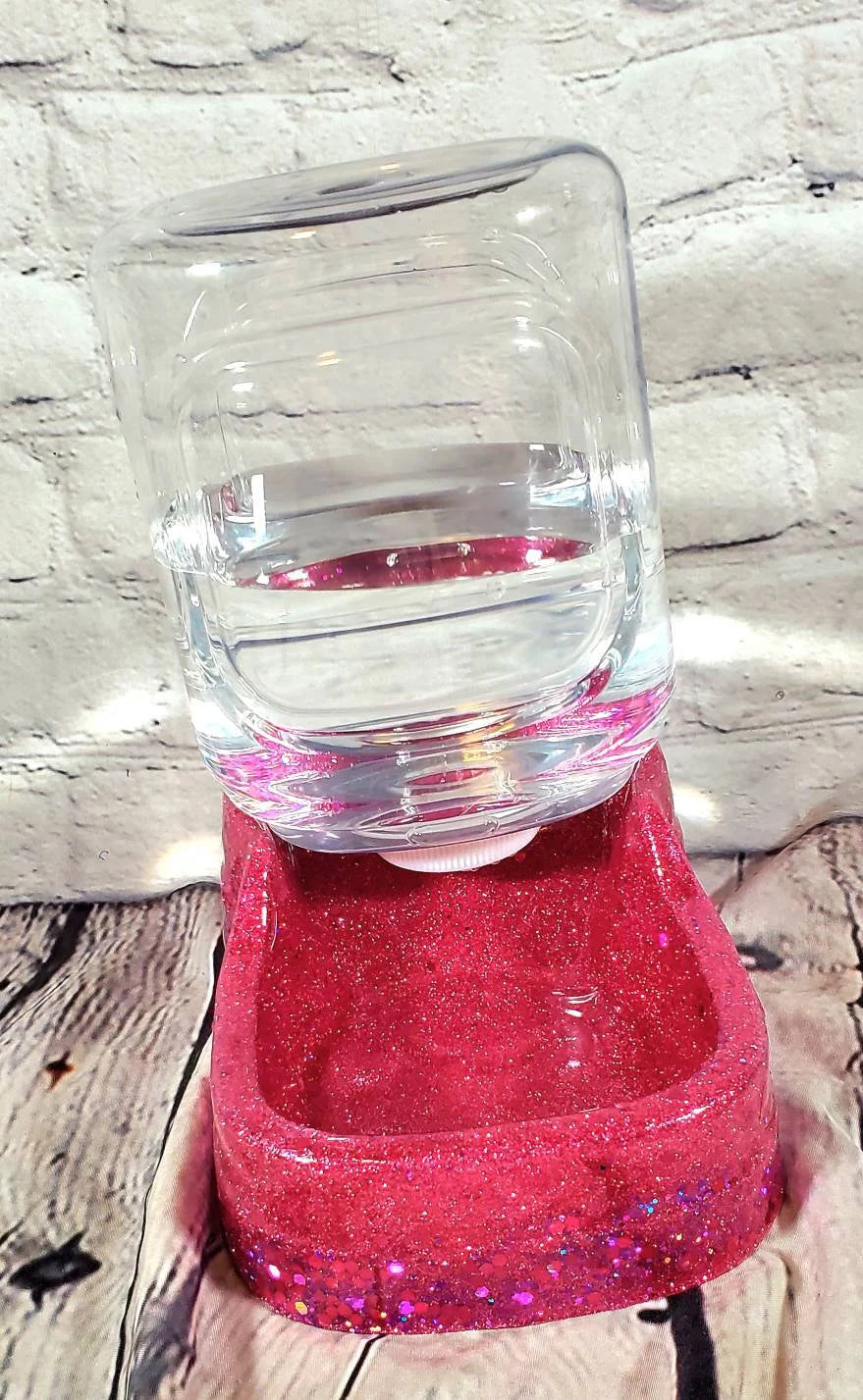 Glitter Gravity Bowl Pet Dog Cat Bowl, automatic Feeder, large pet bowl, gravity cat bowl, Personalize Pet Bowls, cat water bowl, dog water