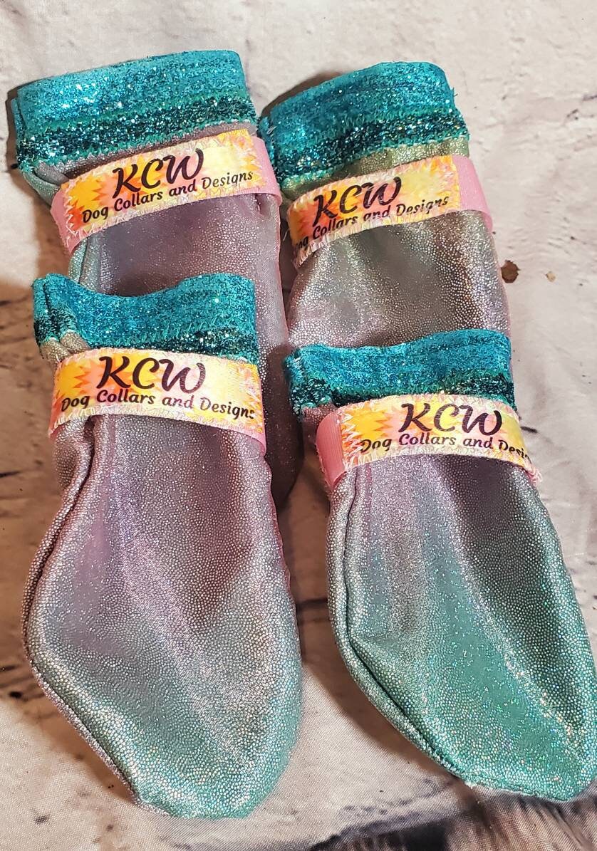 Glitter pet Booties, Dog booties, irradescent shimmer booties, dog shoes, cat booties, pet shoes, cat shoes, glitter dog booties, glitter pet shoes