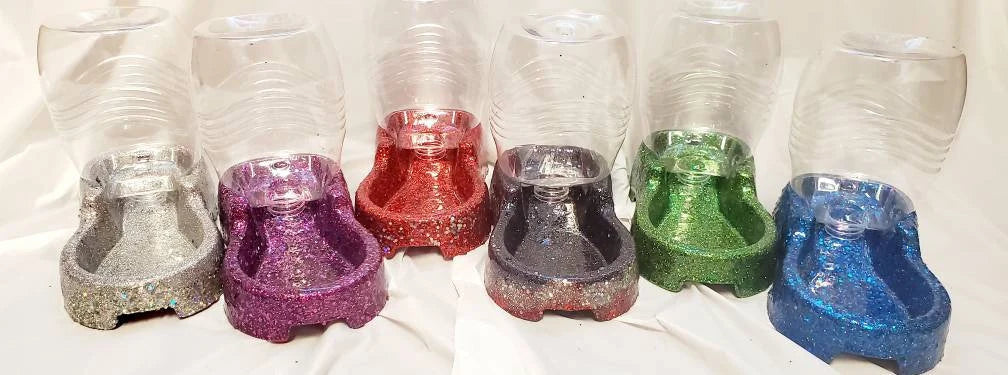 Glitter Gravity Bowl Pet Dog Cat Bowl, automatic Feeder, large pet bowl, gravity cat bowl, Personalize Pet Bowls, cat water bowl, dog water