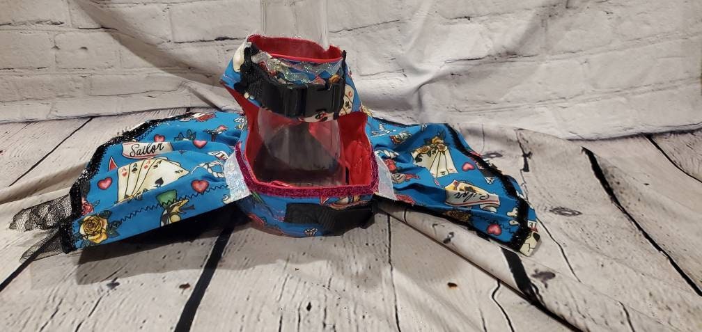 Tattoo print pet harness, Tattoo print pet dress jacket, feather harness jacket, pet harness, cat harness, dog harness, dog dress, pet dress