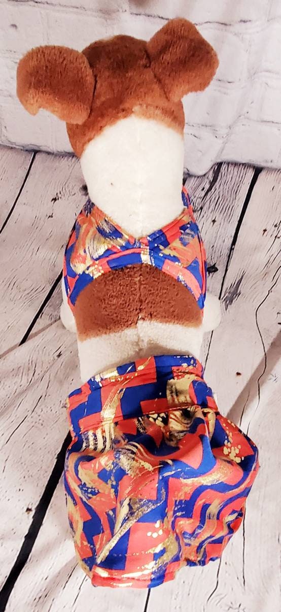 Pet Bathing Suit, pet two piece bathing suit skirt, dog bathing suit with skirt, pet bikini, cat bikini, dog bikini, swimwear for dogs