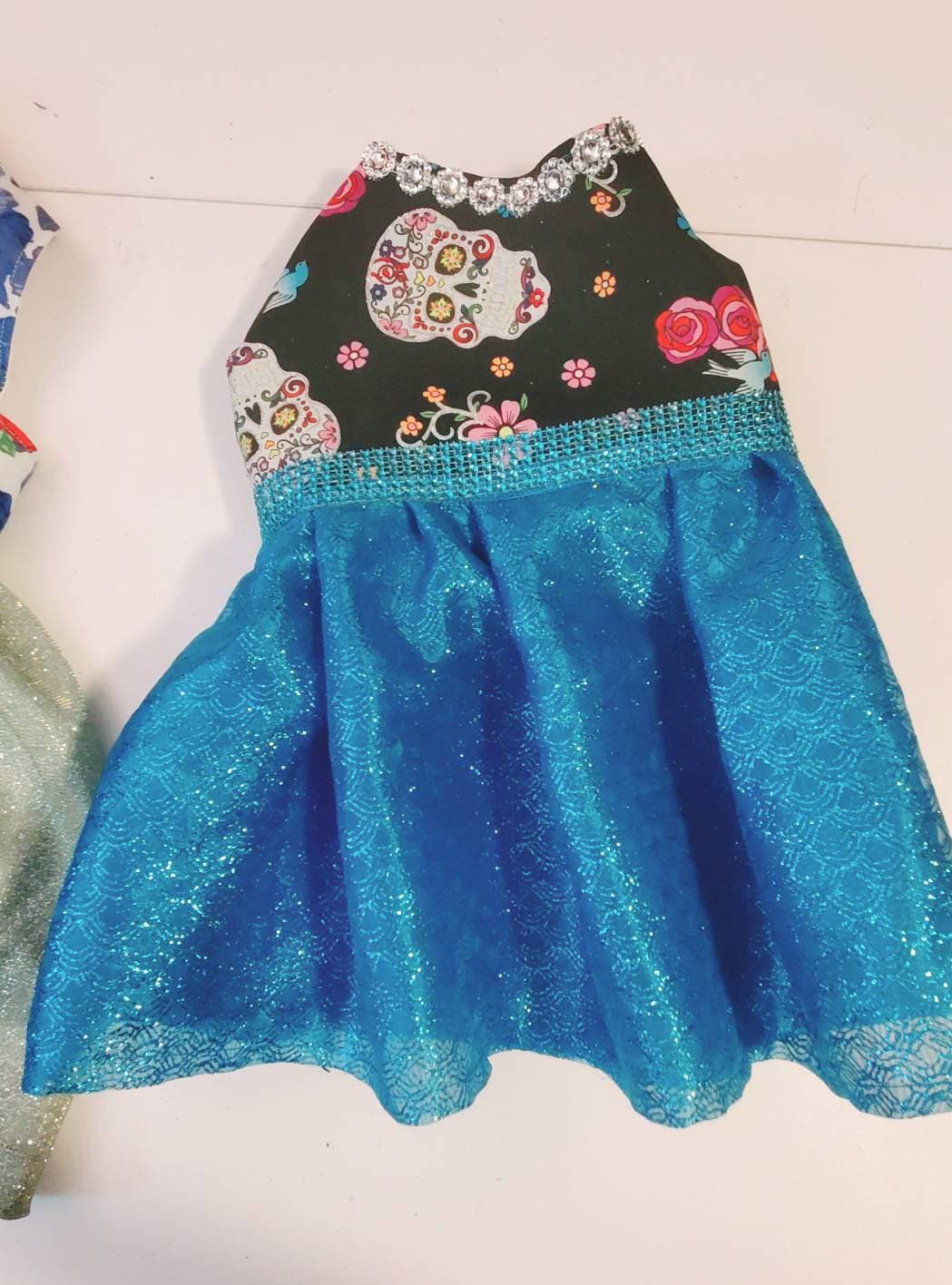 Day of the dead pet dress, day of the dead dog dress, day of the dead cat dress, day of the dead pet costume, pet dresses, dog dresses