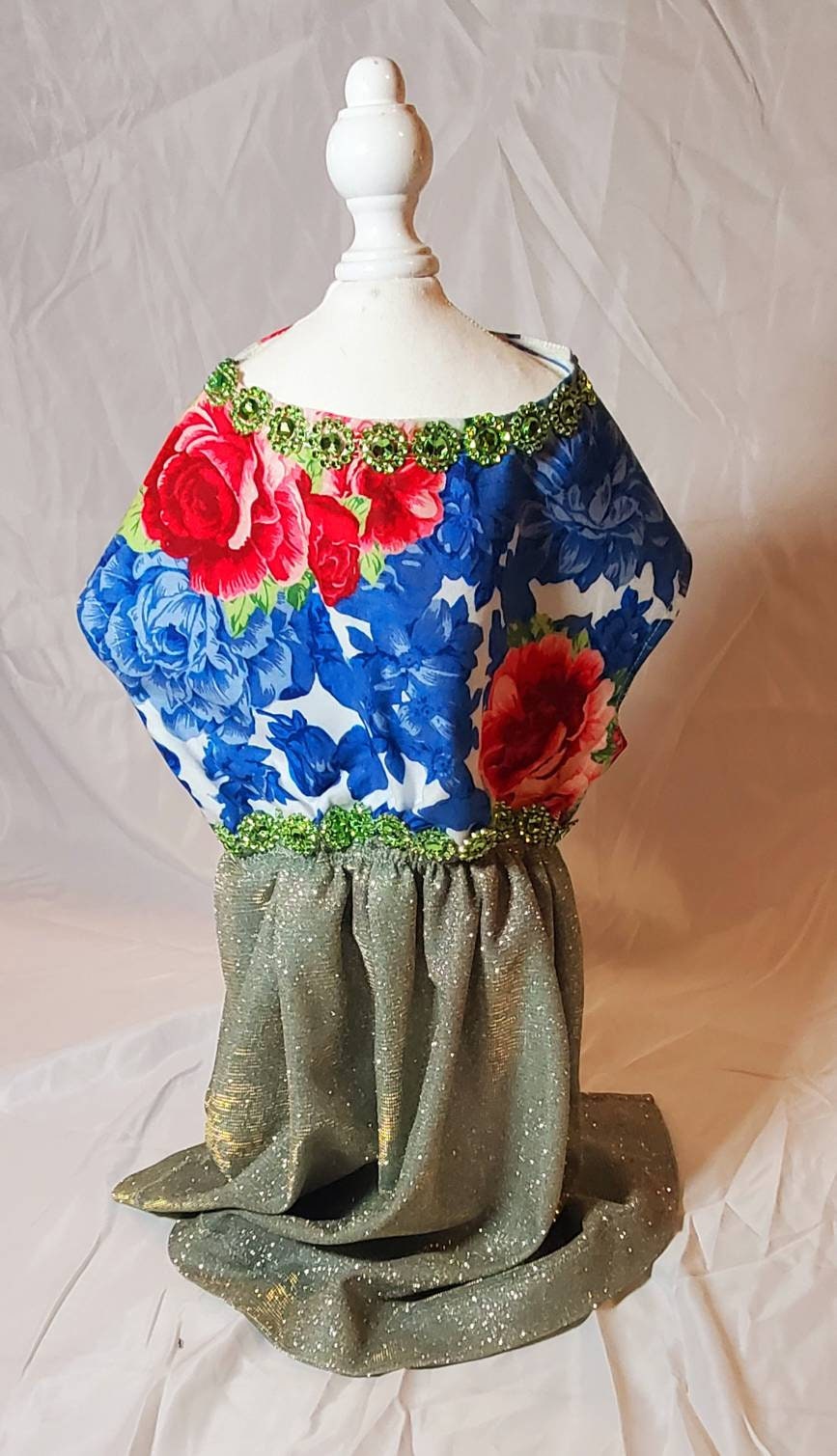 Flower glitter Pet dress, flower glitter dog dress, flower cat dress, spring summer per dress, dresses for pets, special occasion pet
