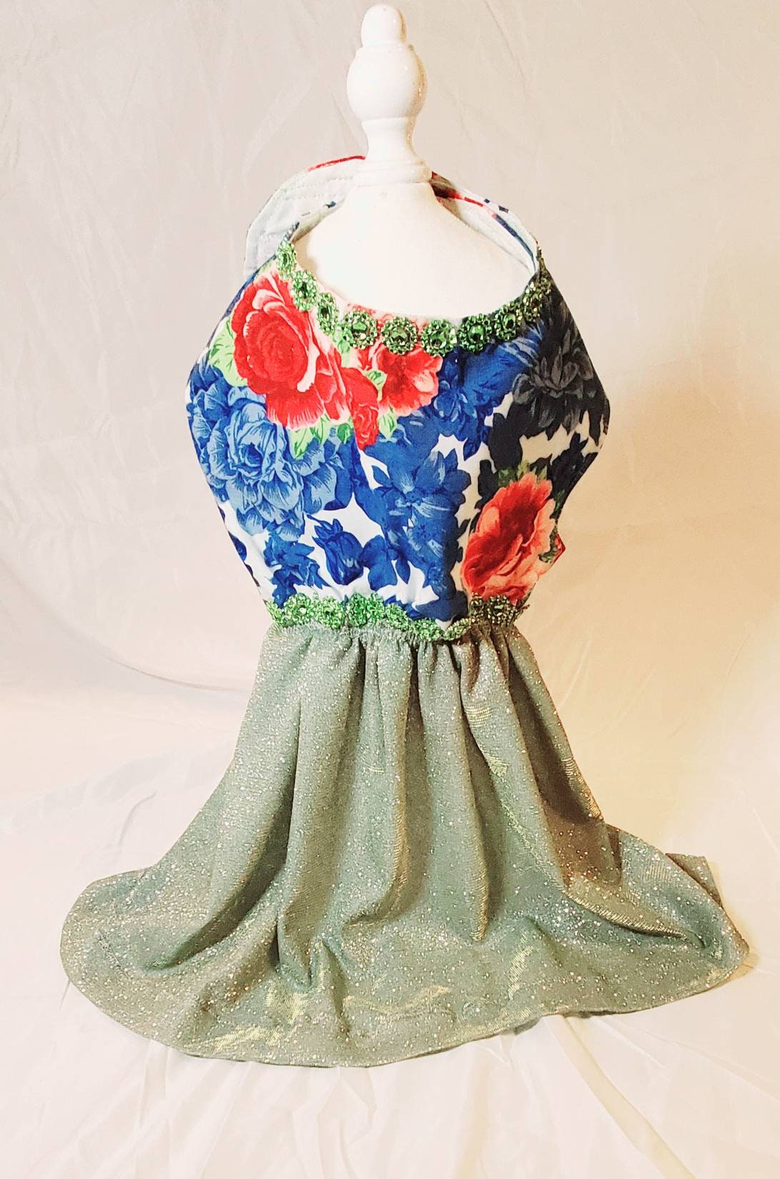 Flower glitter Pet dress, flower glitter dog dress, flower cat dress, spring summer per dress, dresses for pets, special occasion pet