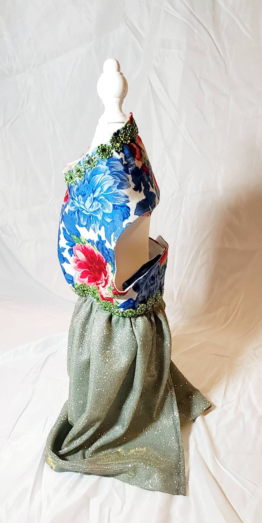 Flower glitter Pet dress, flower glitter dog dress, flower cat dress, spring summer per dress, dresses for pets, special occasion pet