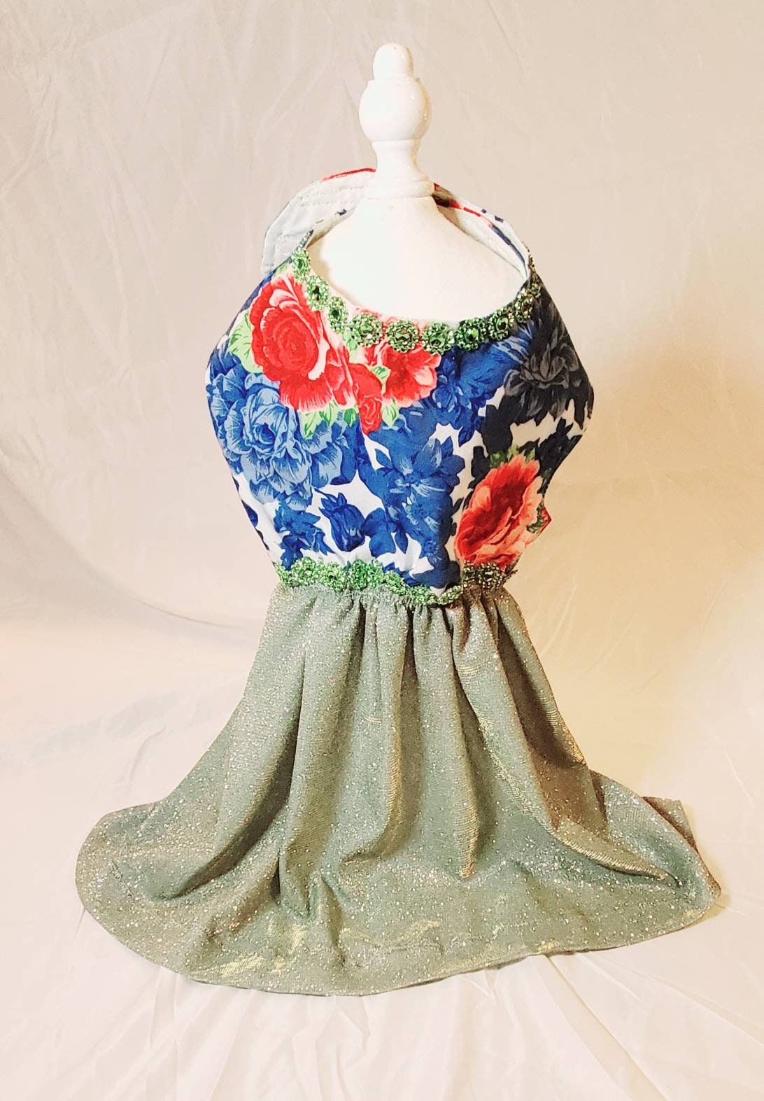 Flower glitter Pet dress, flower glitter dog dress, flower cat dress, spring summer per dress, dresses for pets, special occasion pet