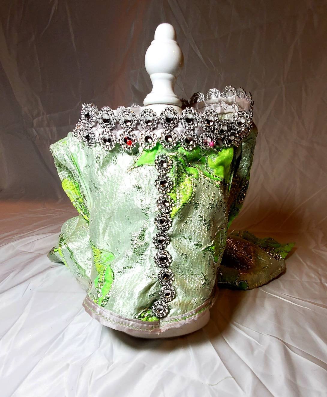 Brocade pet dress, brocade dog dress, brocade cat dress, 3D pet dress, handmade flower pet dress, dresses for pets, dog dresses