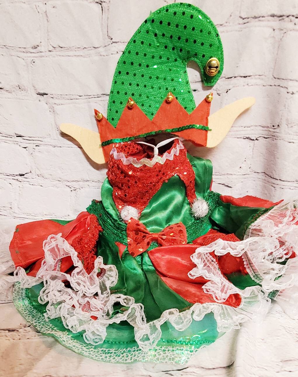 Elf pet costume, Elf dog costume, Elf cat costume, Pet Elf, Dog Elf, Elf dog dress, Elf sequin pet shirt, Elf pet dress, pet Elf dress
