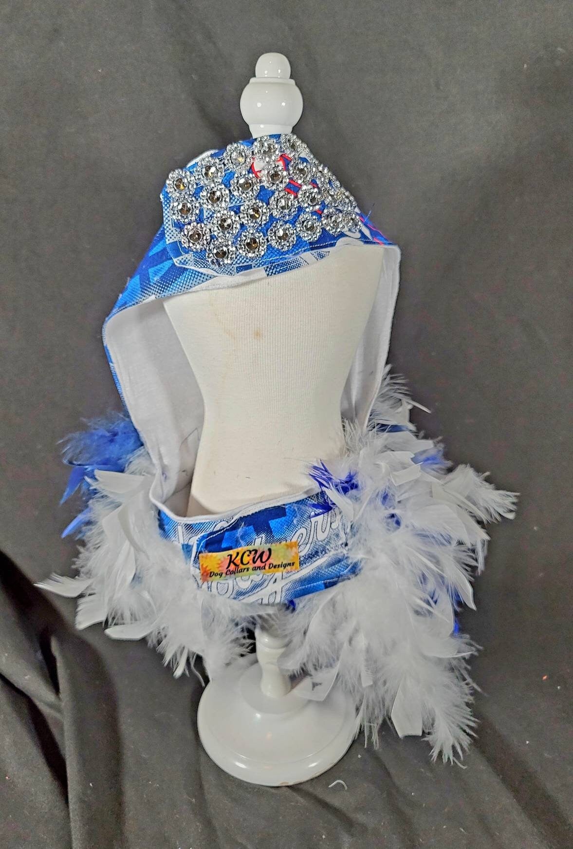 Dodgers feather pet dress, Dodgers feather dog dress, Dodgers cat dress, Los Angeles Dodgers pet dress, Los Angeles Dodgers dog dress