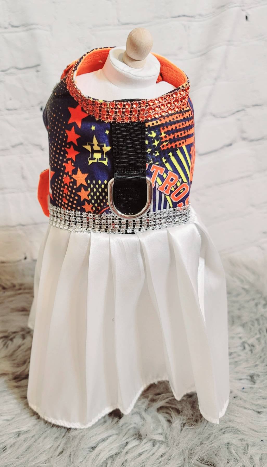 Houston Astros Pet harness dress, harness pet dresses, Astros Pet dress, Astros dog dress, Astros cat dress, dog harness dresses, cat