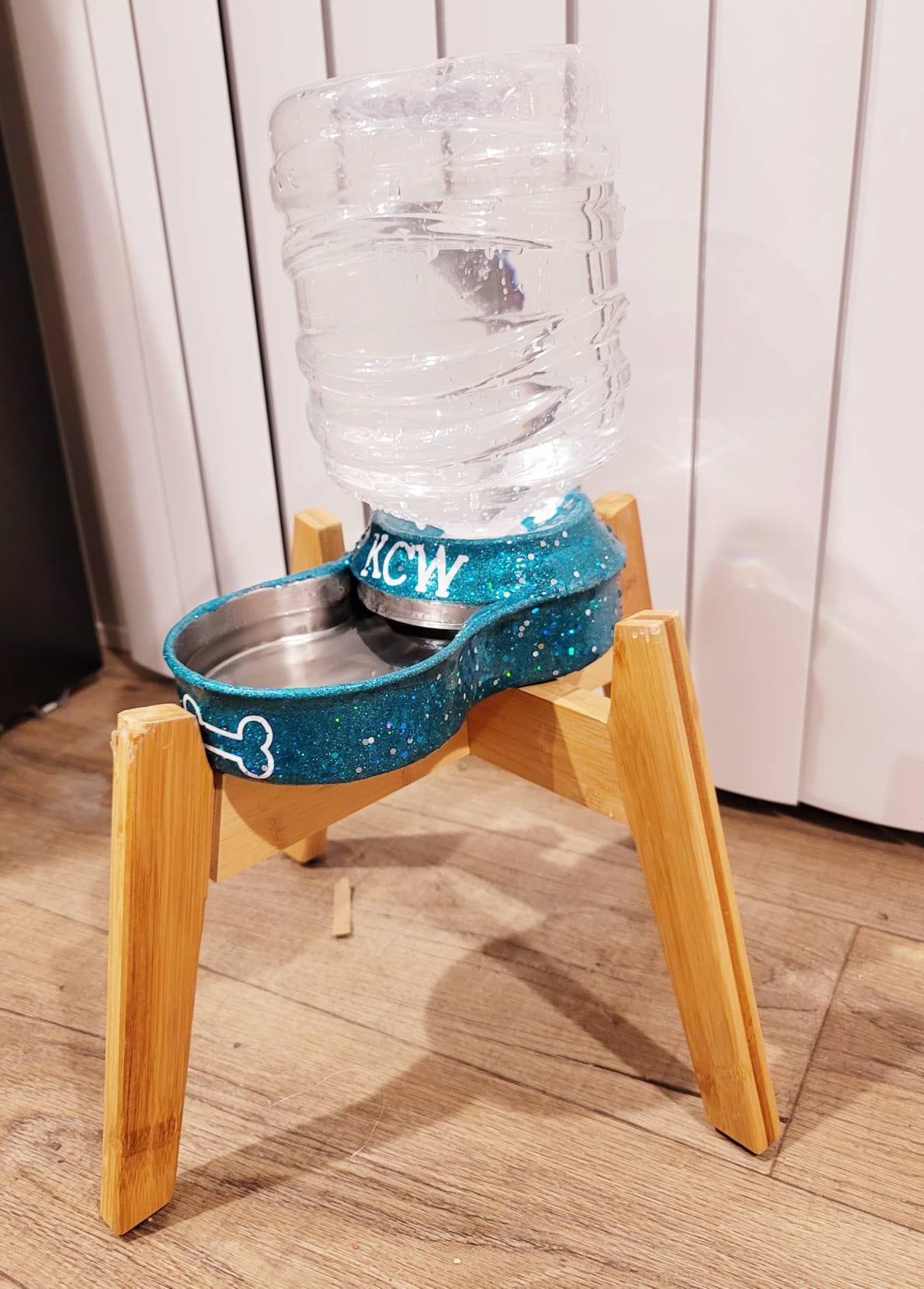 Stainless Steel Glitter Cat Dog gravity bowl, stainless steel gravity water bowl, glitter Pet bowl,gravity pet bowl, personalize pet bowl