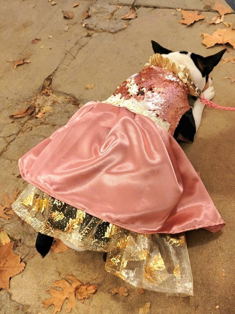 Valentine pet dress, Sequin pet dress, new years eve pet, sequin dog dress, wedding pet dress, doggy couture, pet couture, pink pet dress