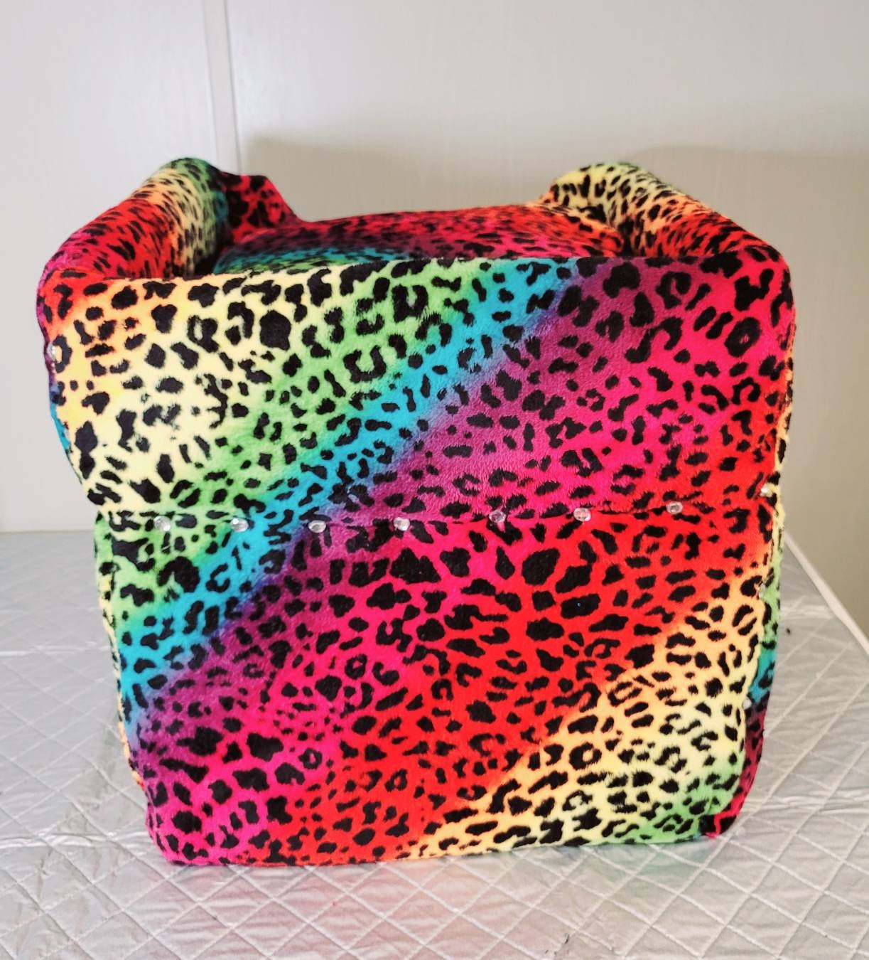Cat loft bet, cat two story playhouse condo, cat two story bed, luxury cat play bed, pet two story bed, leopard cat bed, rainbow pet bed