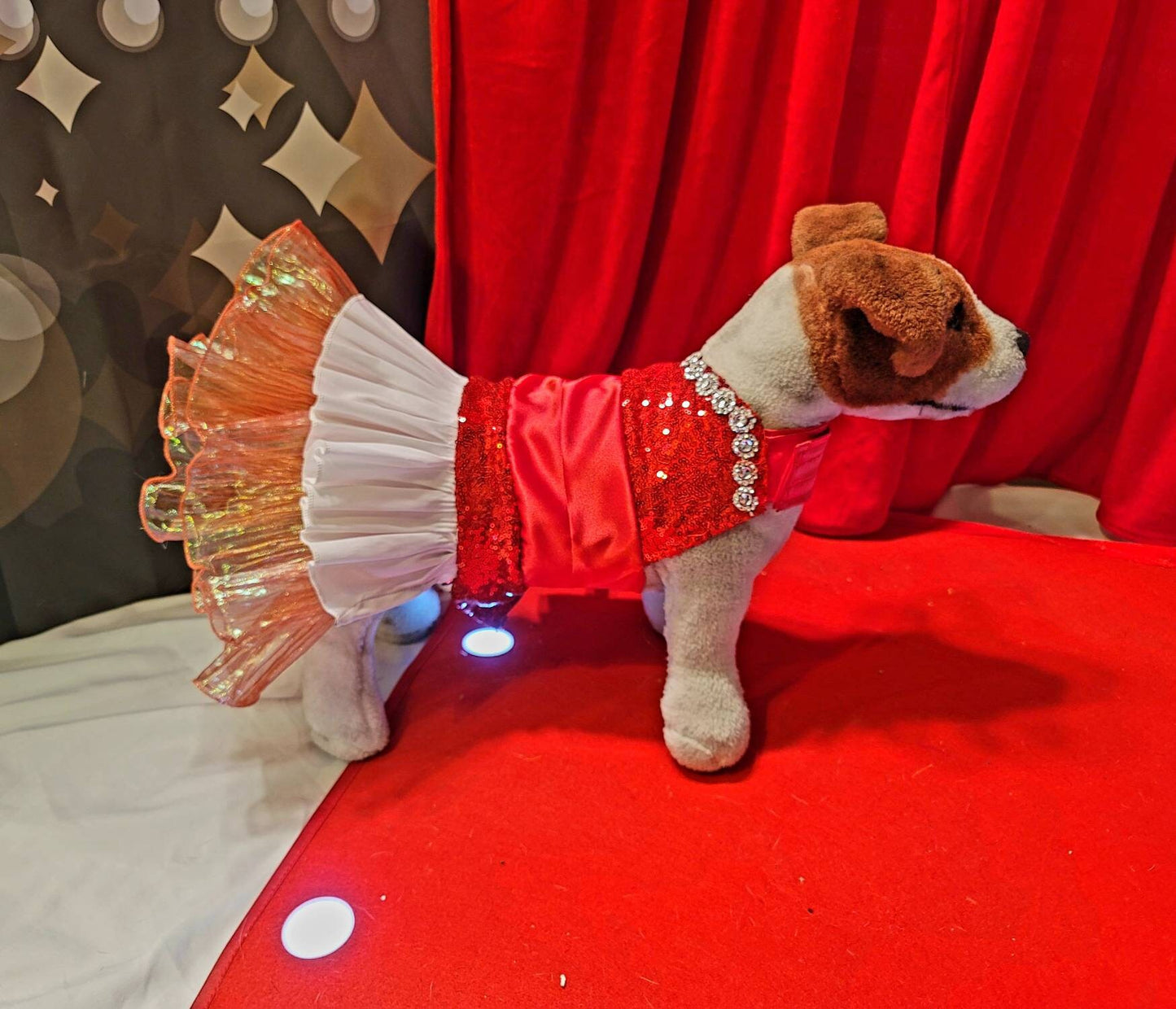 Valentine Pet Dress, Valentine dog dress, Red Sequin pet dress, Pet Valentine's dress, Dog Valentine's dress, pet dresses, cat dress