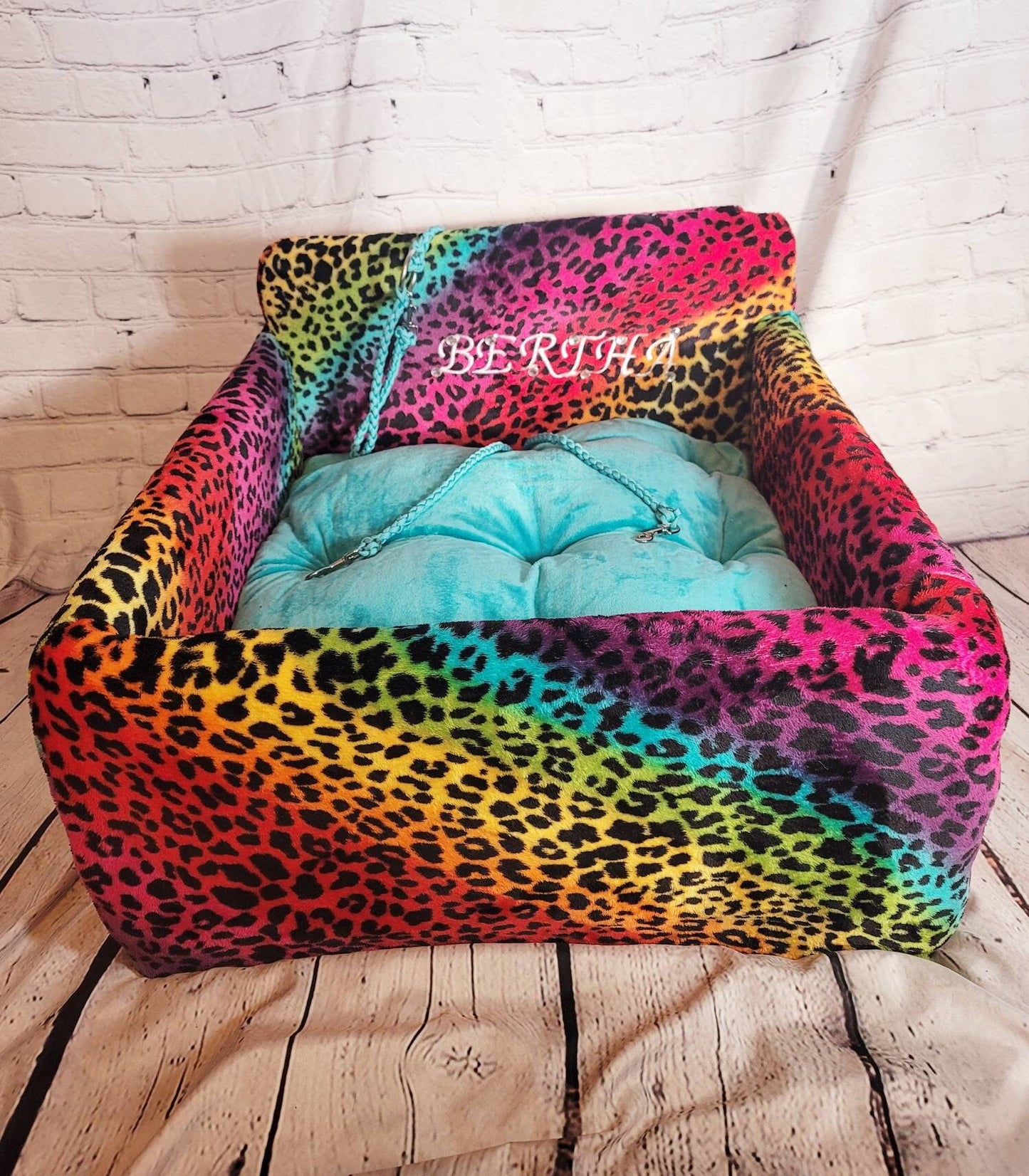 Rainbow Leopard Booster Car Pet Seat,booster pet seat,dog booster pet seat,dog car seat,cat seat,booster seat