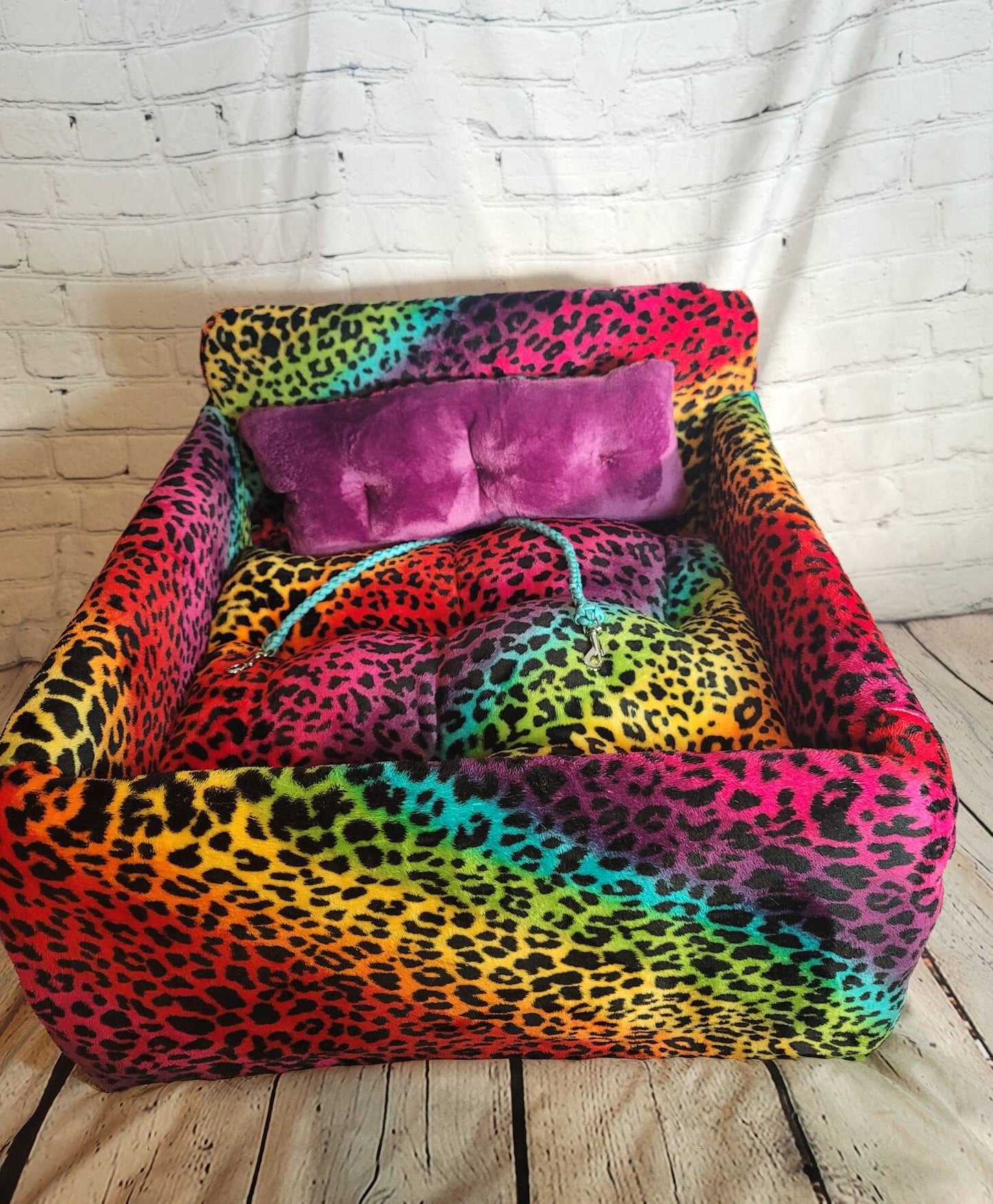 Rainbow Leopard Booster Car Pet Seat,booster pet seat,dog booster pet seat,dog car seat,cat seat,booster seat