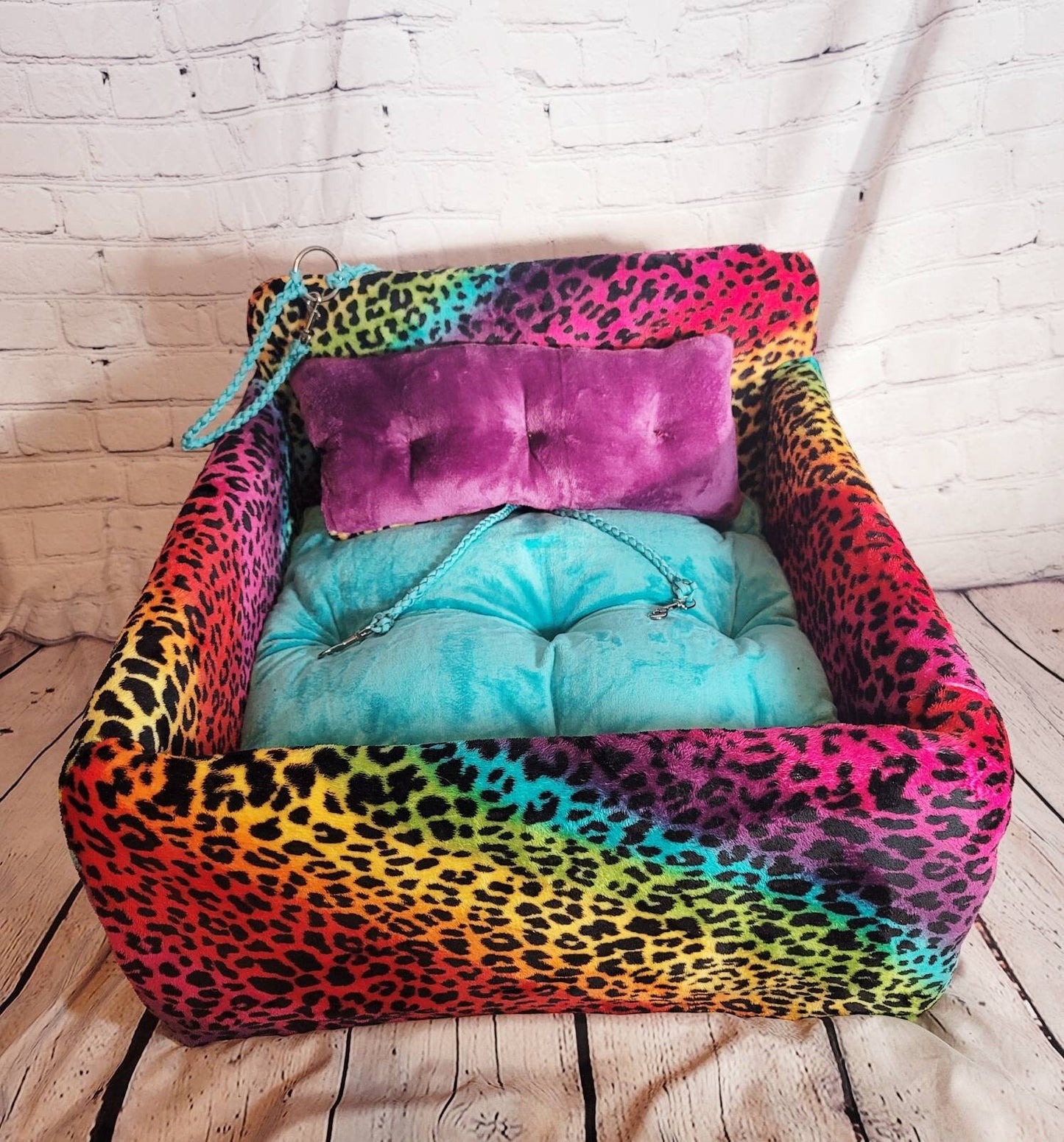 Rainbow Leopard Booster Car Pet Seat,booster pet seat,dog booster pet seat,dog car seat,cat seat,booster seat