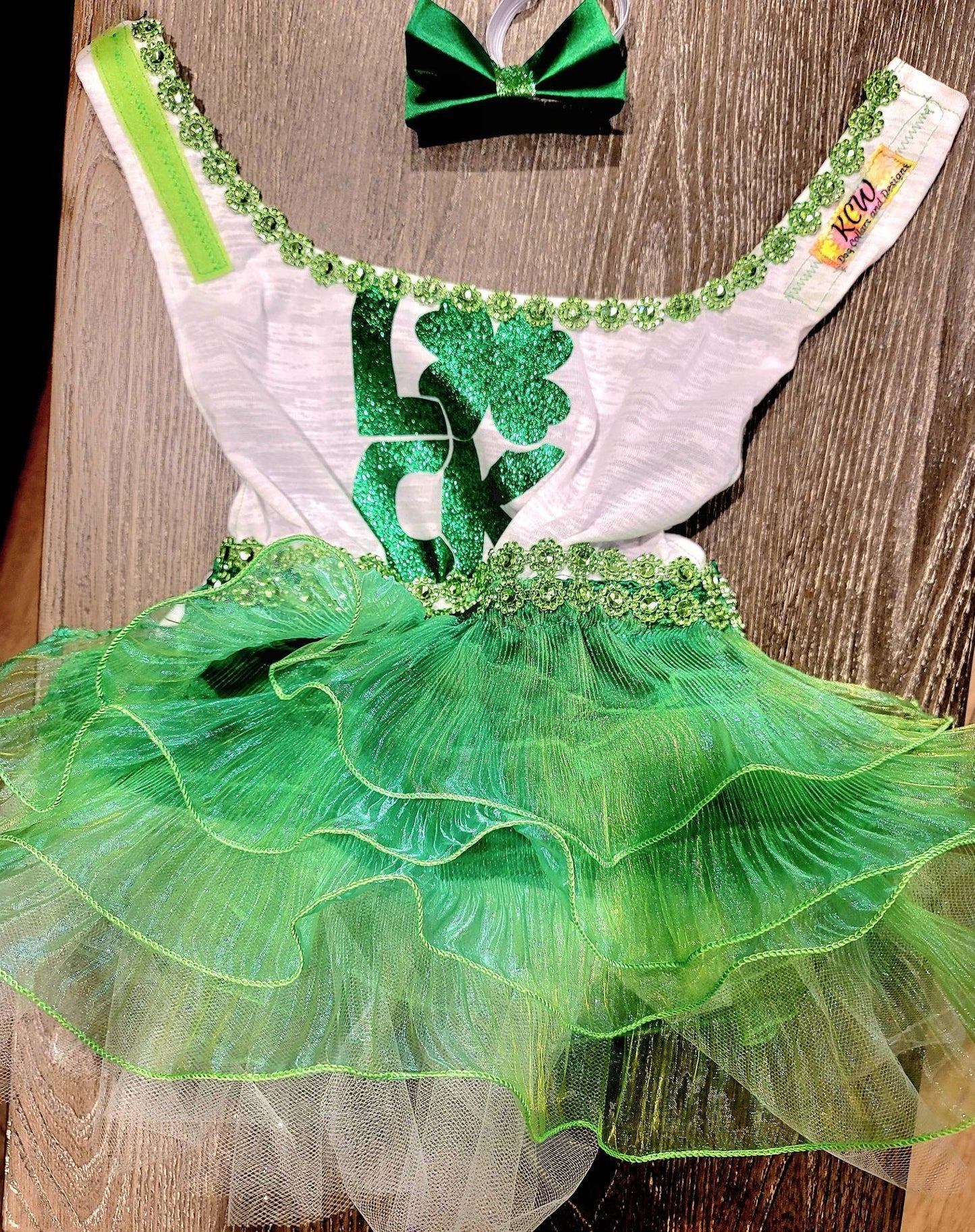 St Patrick's day Pet Dress, Patty's day pet dress, Irish pet dress, Luck tutu pet dress