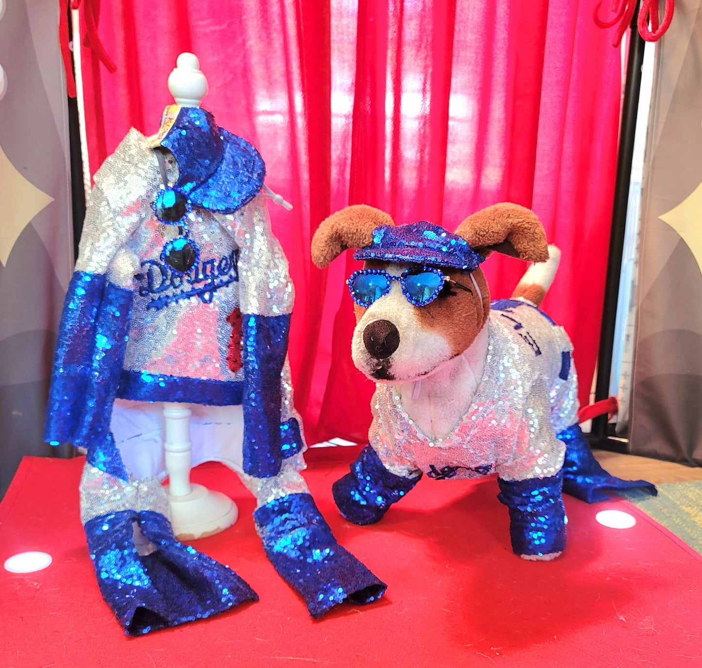 - Elton John Dodger sequin pet costume, Elton John Dodger dog costume, Elton cat costume